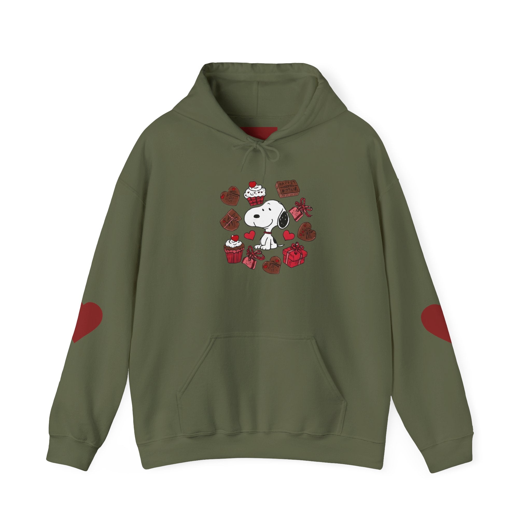 Snoopy Valentine Heart Hoodie | Cute Chocolate Cupcake Love Design