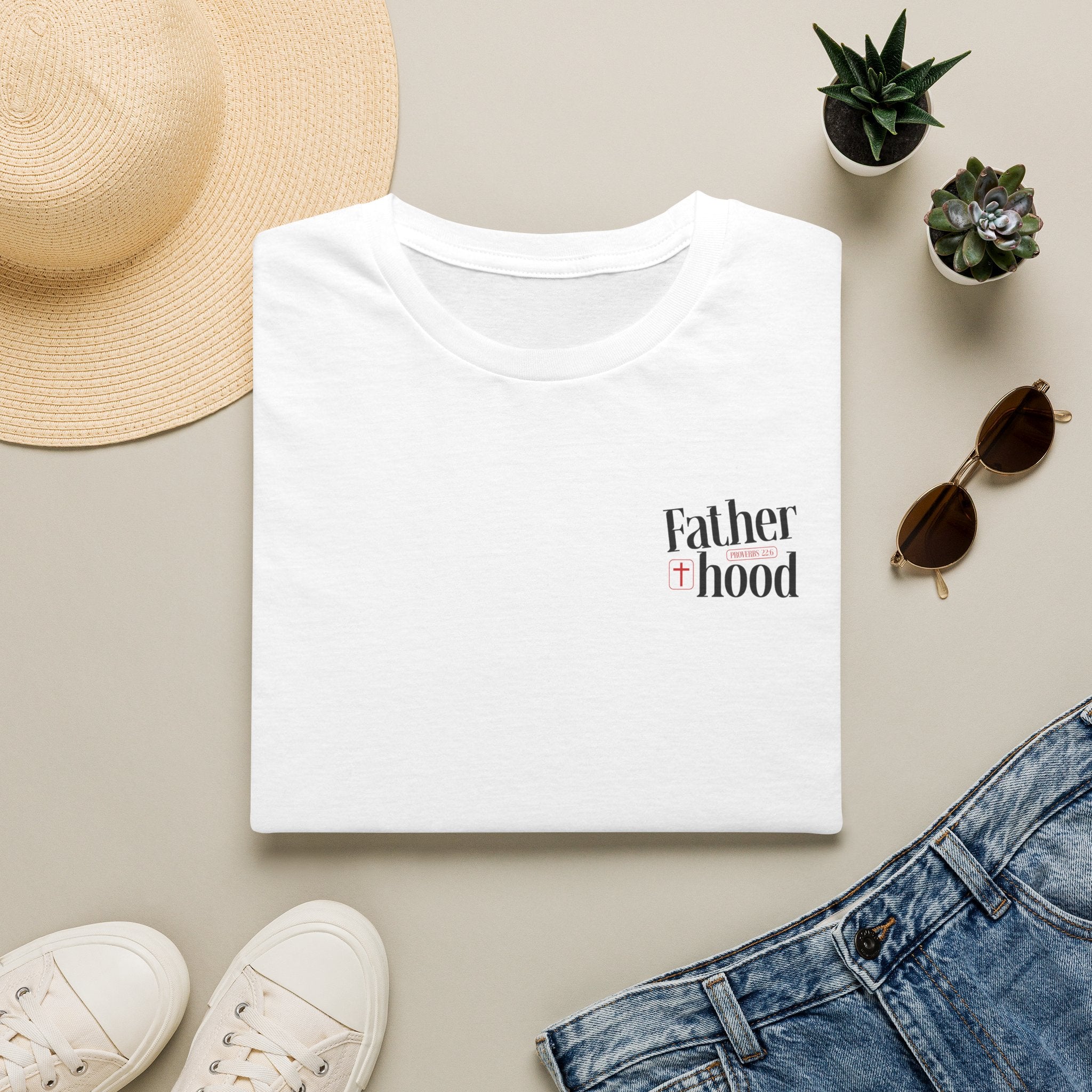 Fatherhood T-Shirt — Minimal 'Father + Hood' Dad Tee | New Dad Gift, Father’s Day