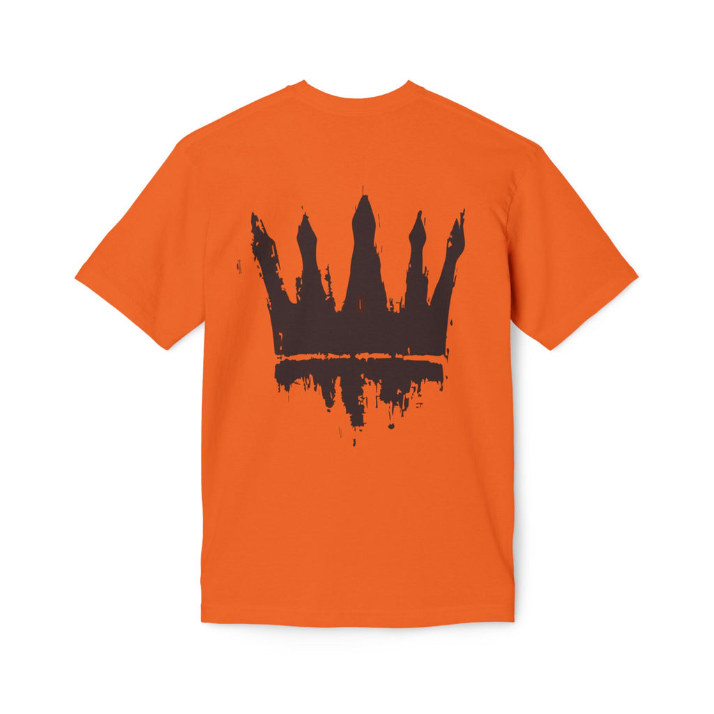 Crown Graphic T-Shirt — Grunge Black Paint Crown Back Print