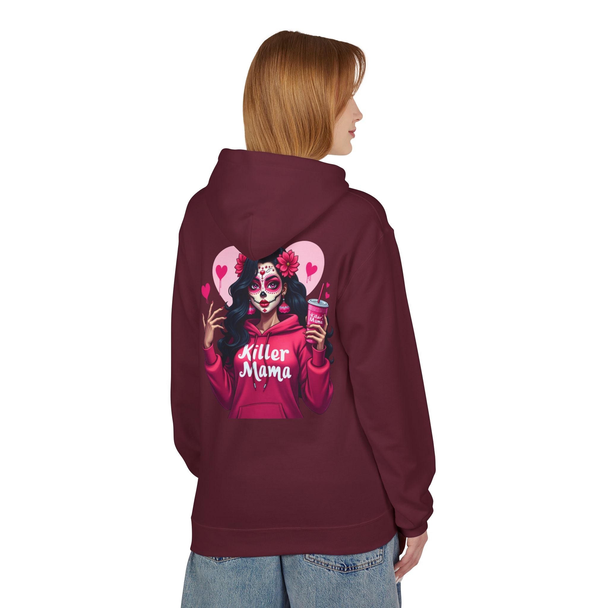 Killer Mama Hoodie — Day of the Dead Sugar Skull Mom Graphic Hoodie