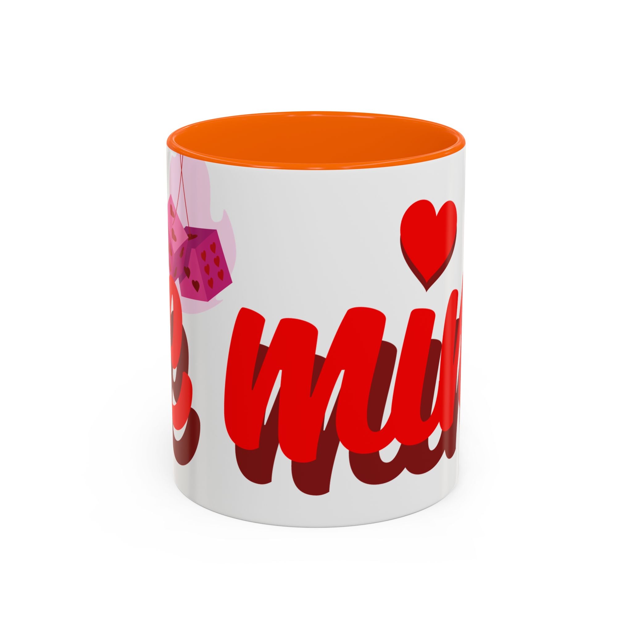 Be Mine Mug | Heart Valentine Coffee Mug, Accent Handle and Rim
