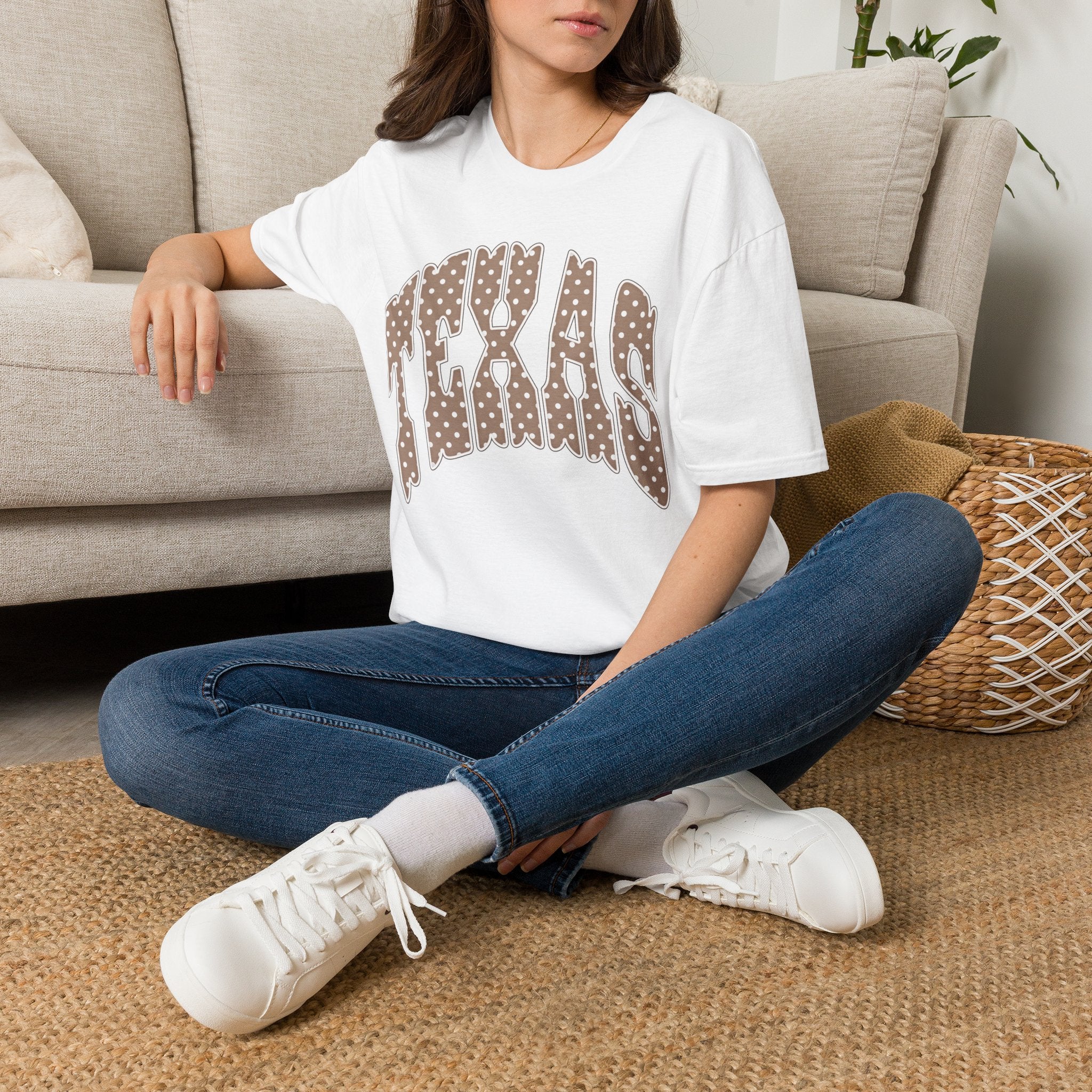 Texas Polka Dot Tee — Retro Western State Graphic T-Shirt
