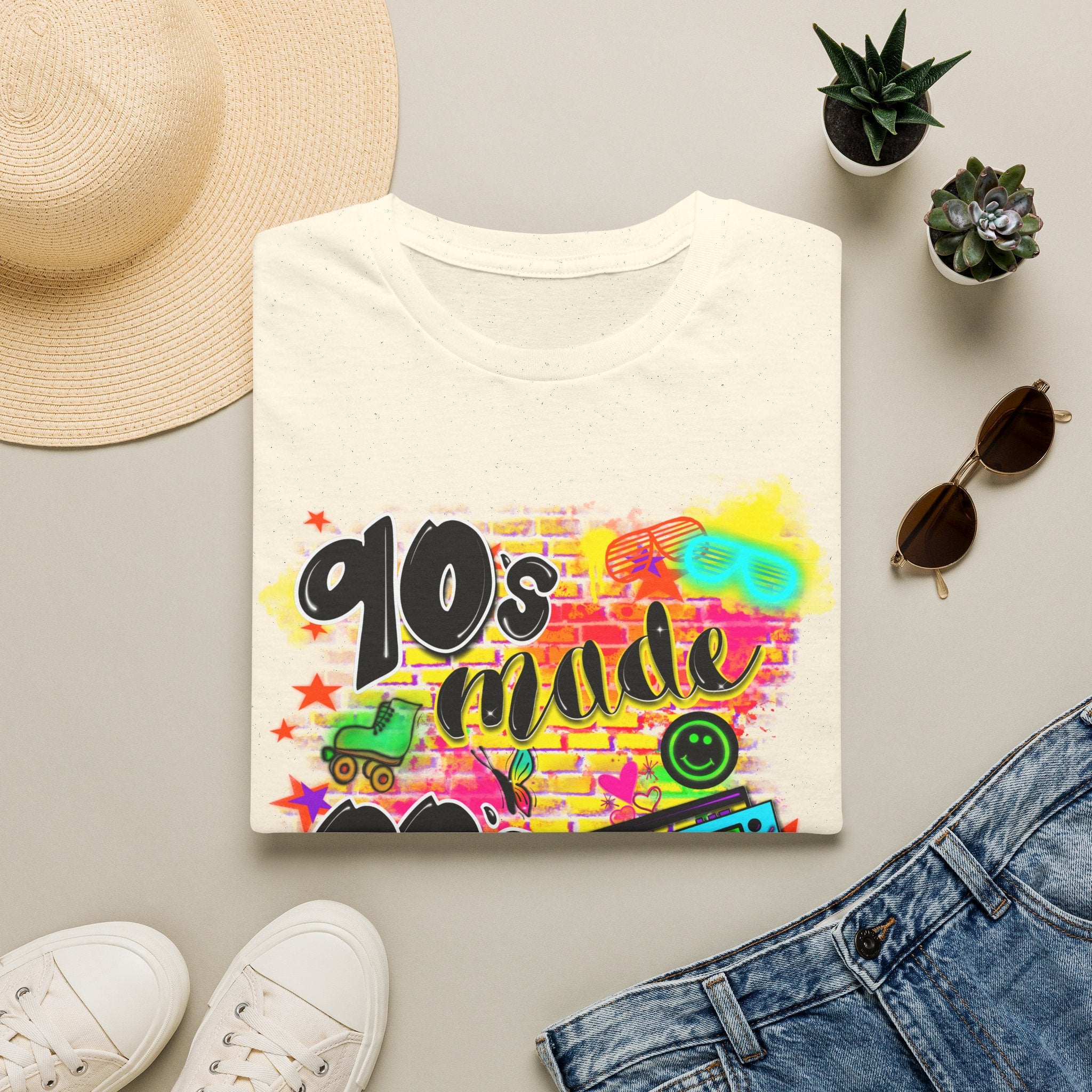 90s Vibes T-Shirt — '90s Made, 00s Raised' Retro Graffiti Tee