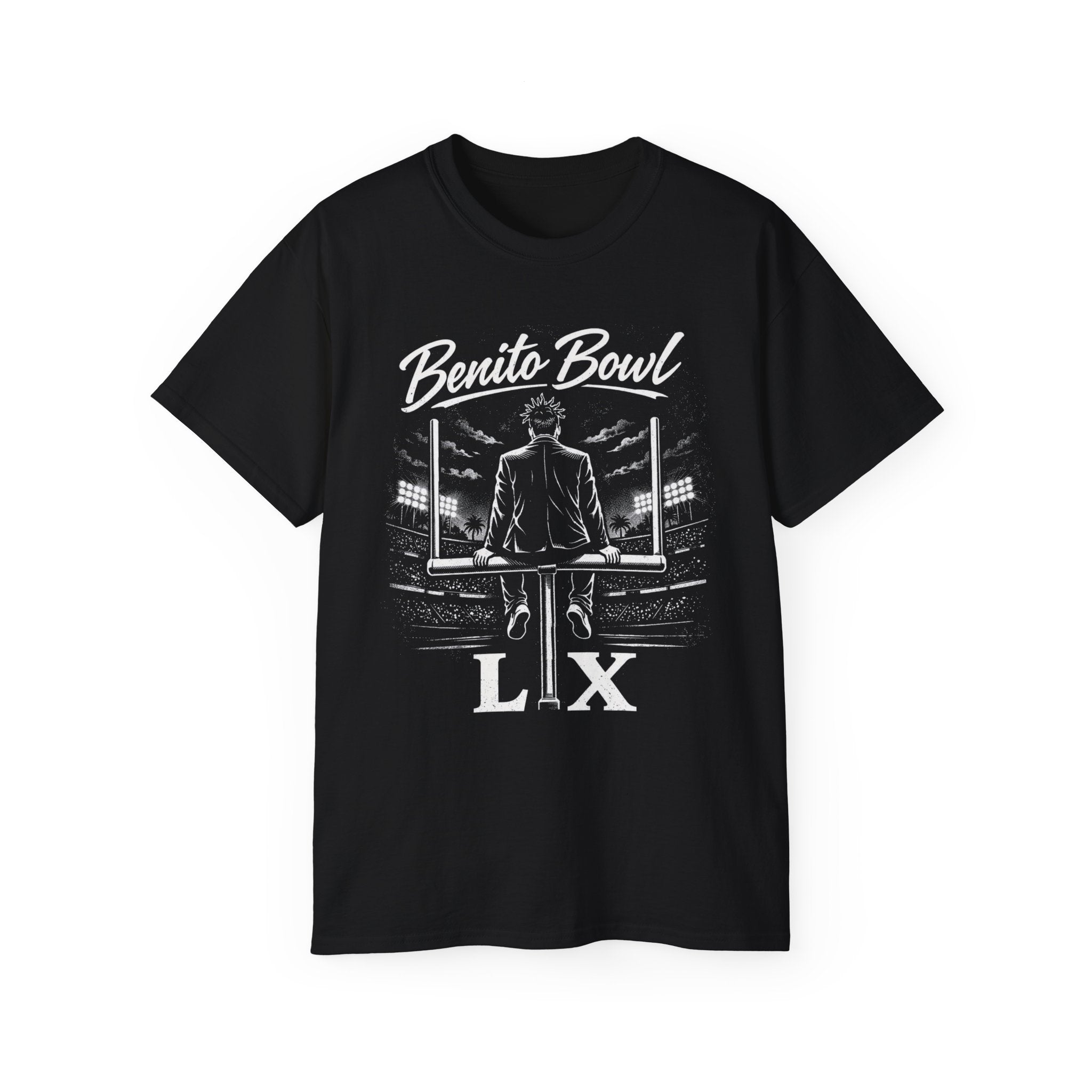 Benito Bowl LX Football T-Shirt — Vintage Stadium Coach Graphic Tee