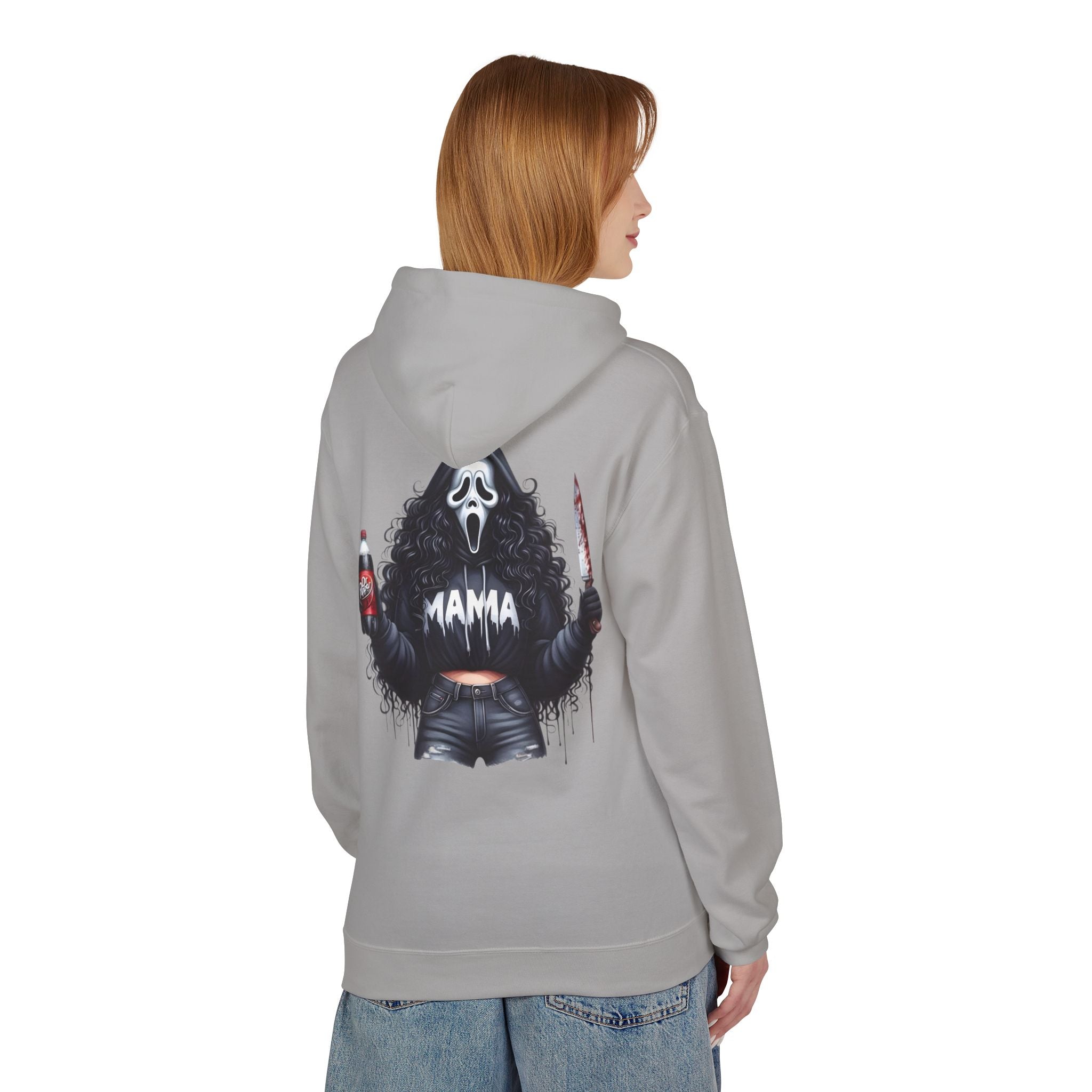 Horror Mama Hoodie — 'What's Your Favorite Scary Movie?' Graphic Hooded Sweatshirt