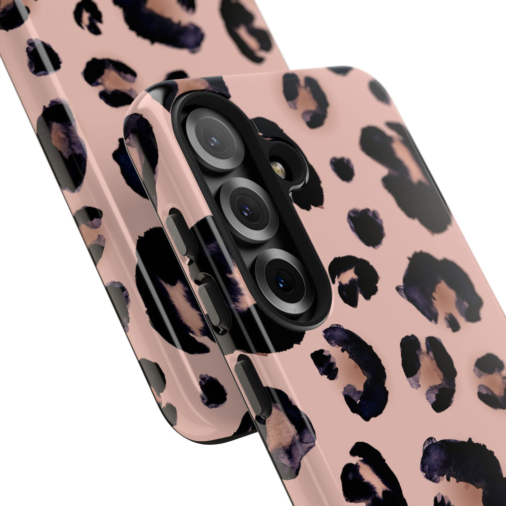 Leopard Print Tough Phone Case — Pink Animal Print Protective Cover