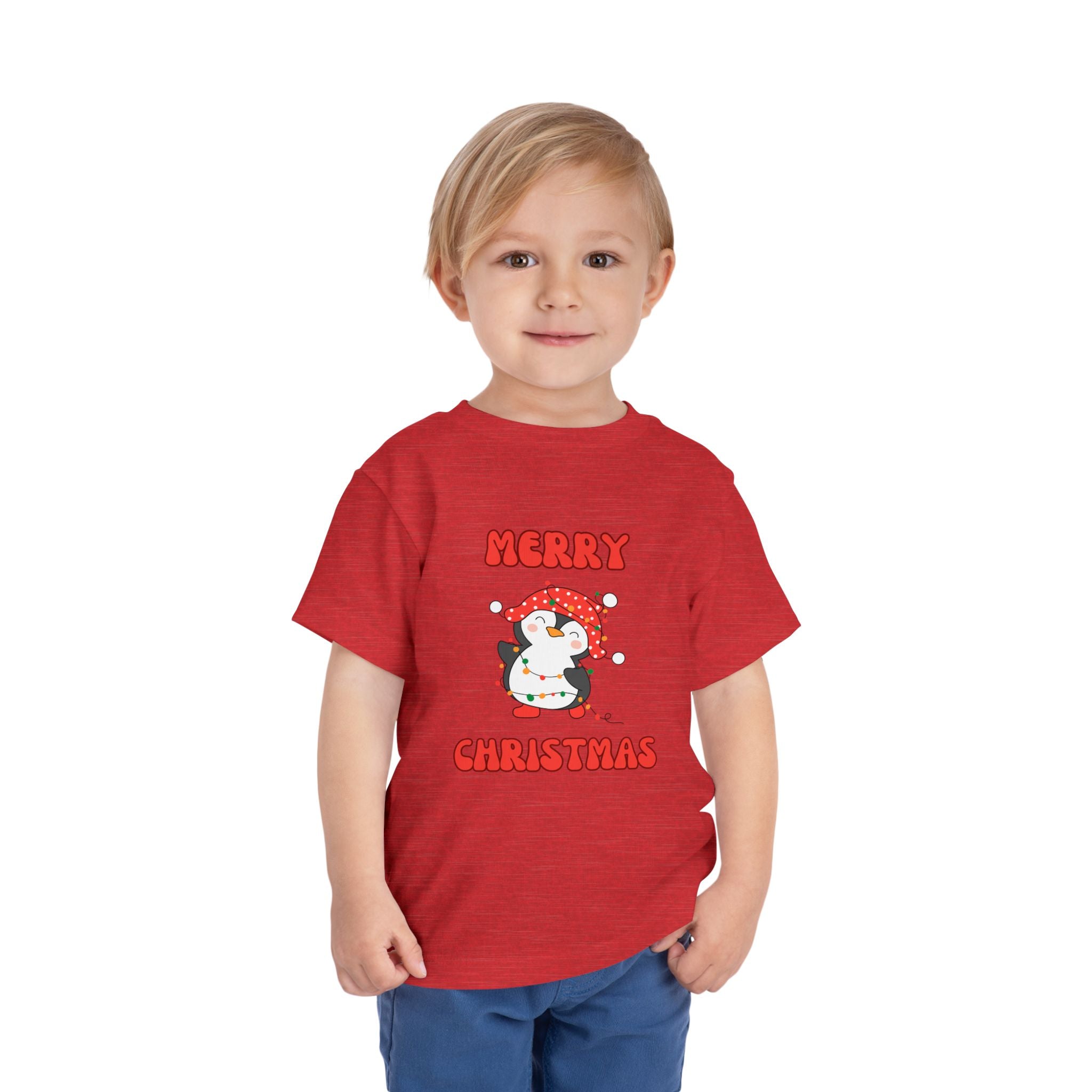 Merry Christmas Penguin Toddler Tee