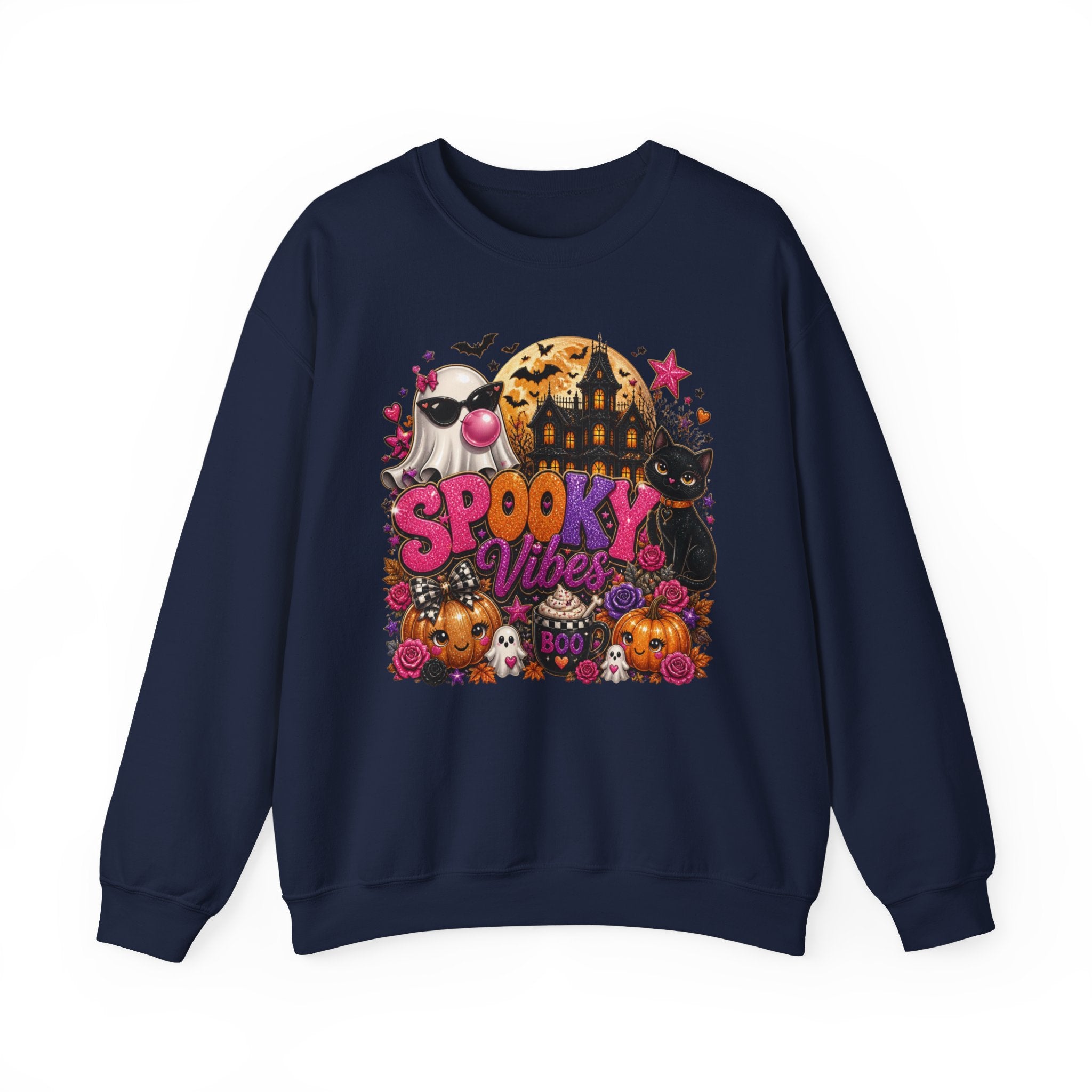Sweatshirt — "Spooky Vibes" Halloween Graphic Crewneck