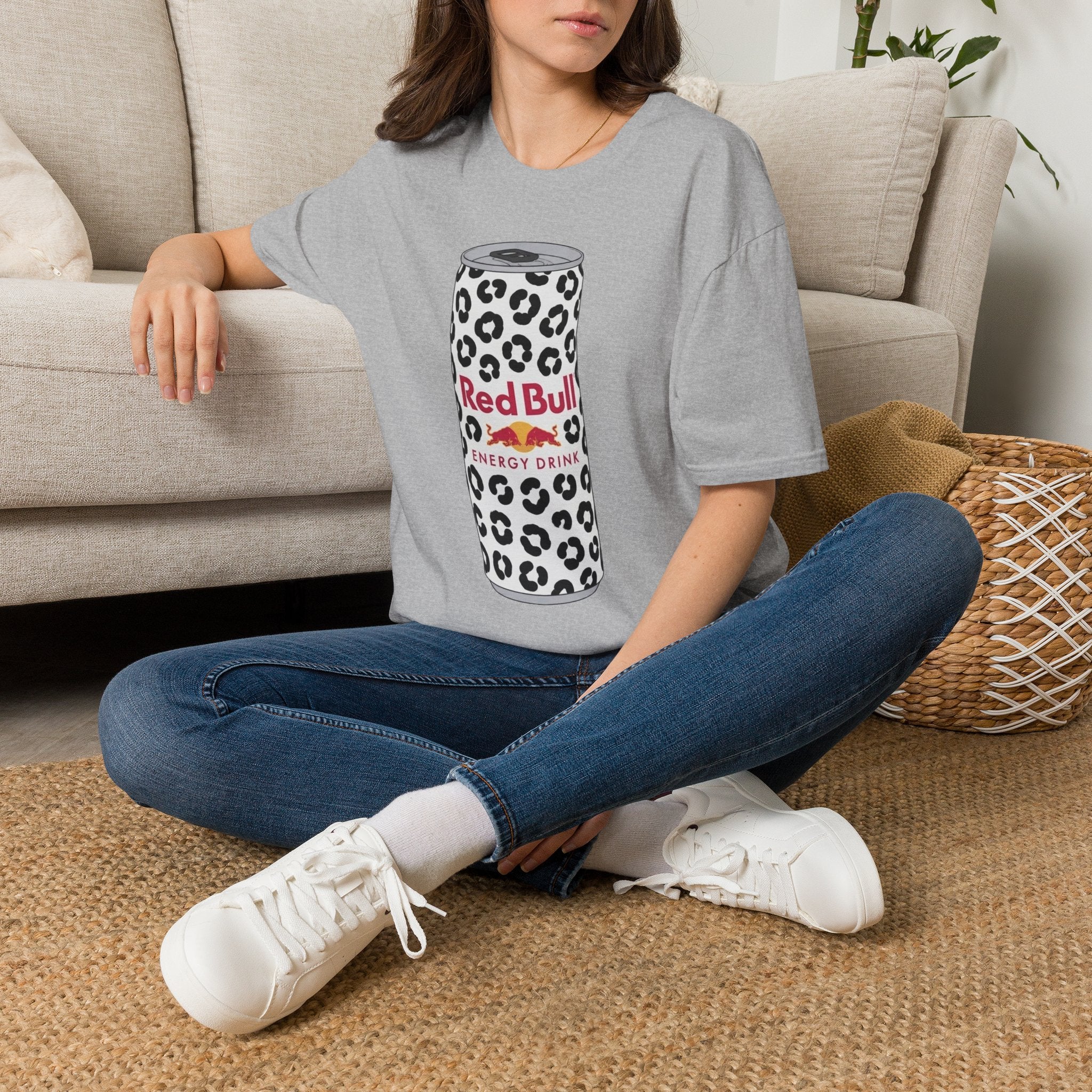 Red Bull Leopard Can T‑Shirt — Retro Energy Drink Graphic Tee