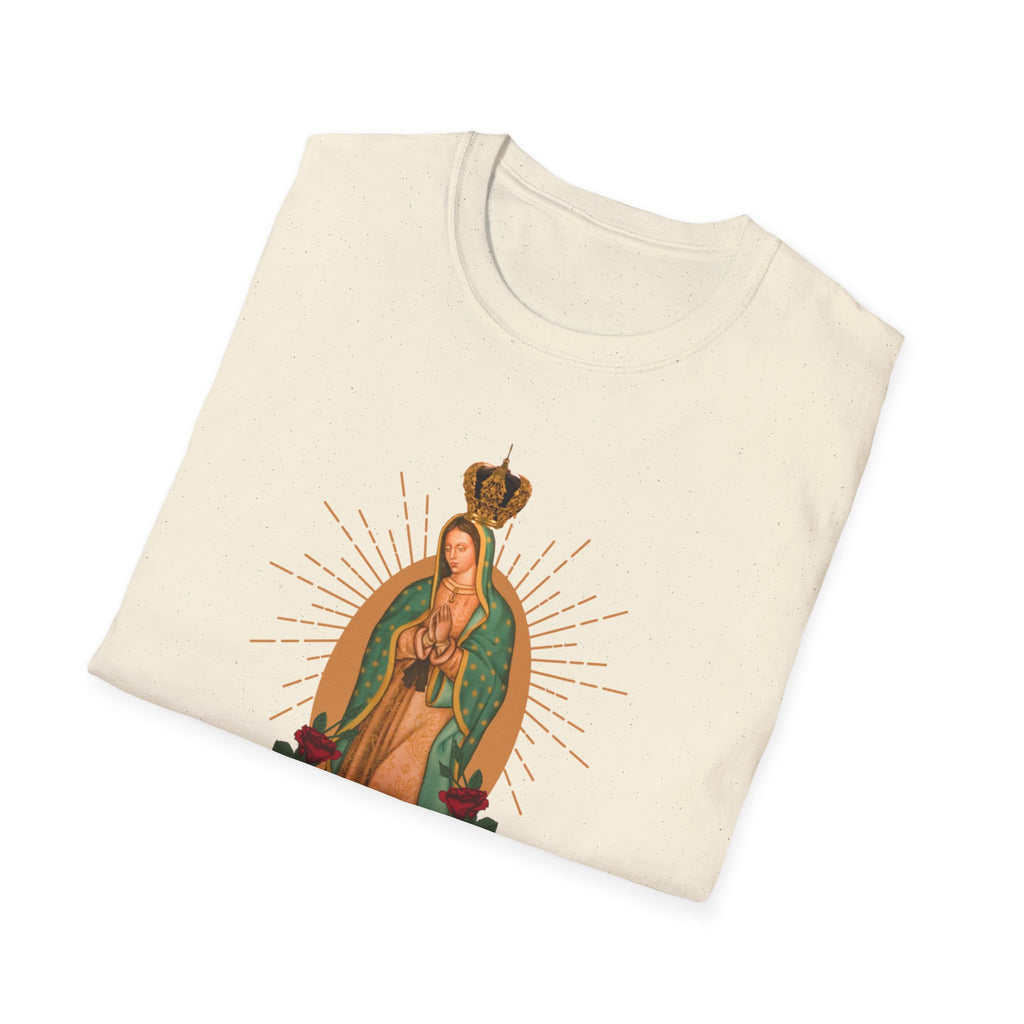Our Lady of Guadalupe illustration T-Shirt | Virgin Mary, roses, devotional art