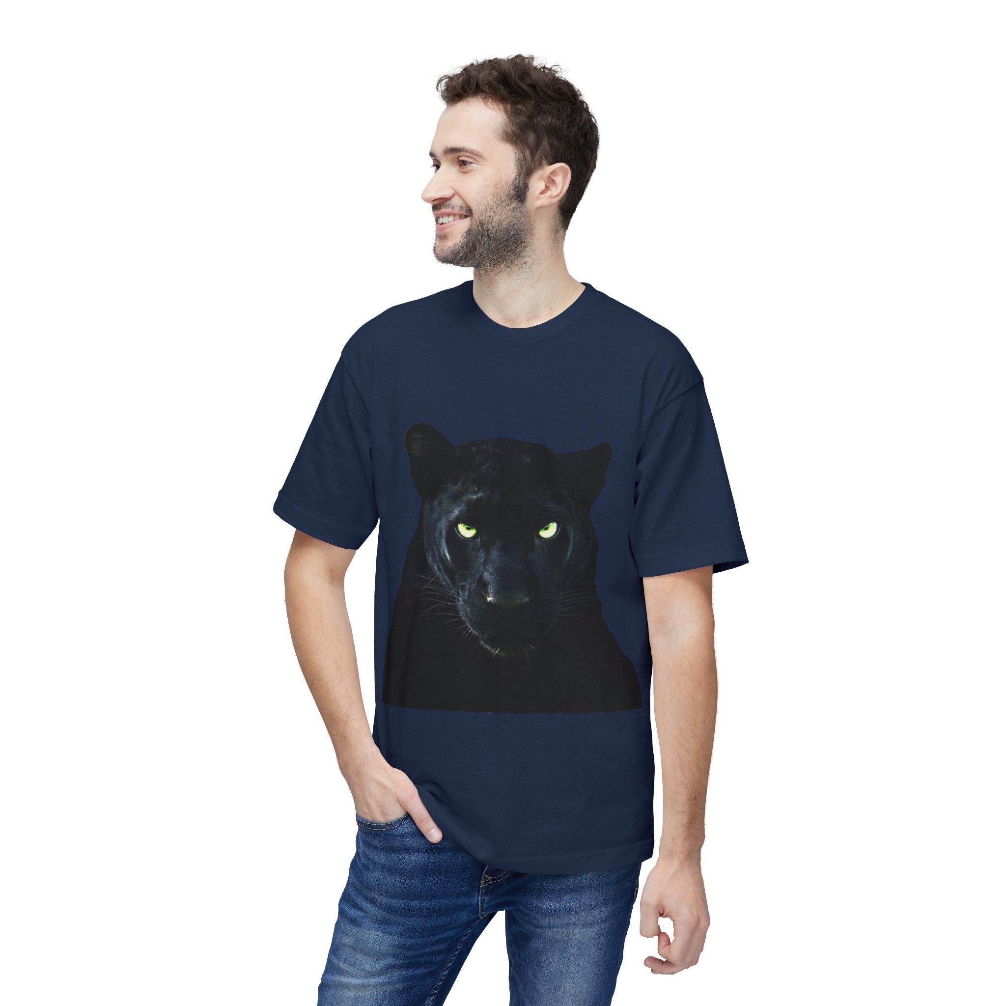Black Panther Portrait T-Shirt — Bold Cat Graphic Tee