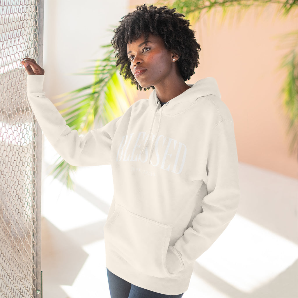 Blessed Fleece Hoodie — Cozy "BLESSED" Pullover for Faith & Everyday Comfort