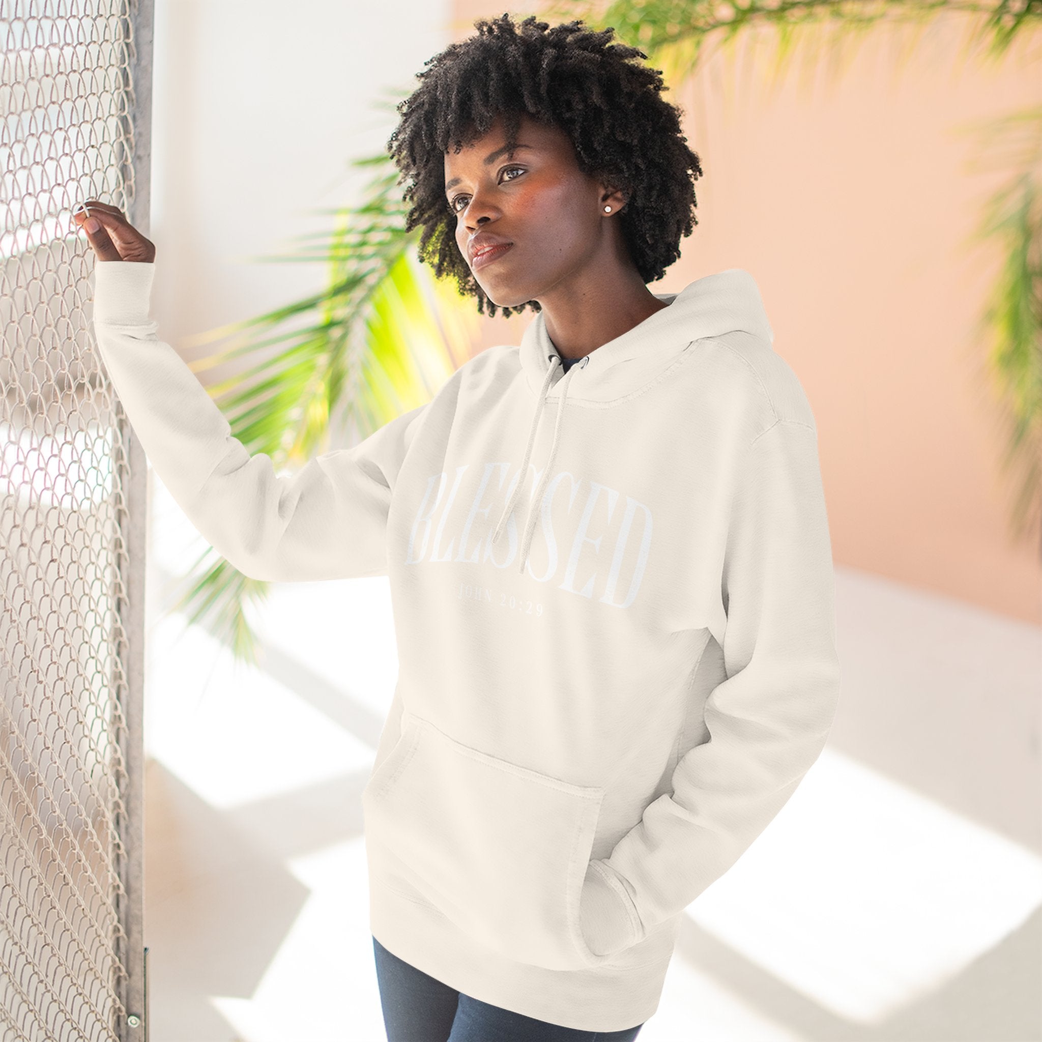 Blessed Fleece Hoodie — Cozy "BLESSED" Pullover for Faith & Everyday Comfort