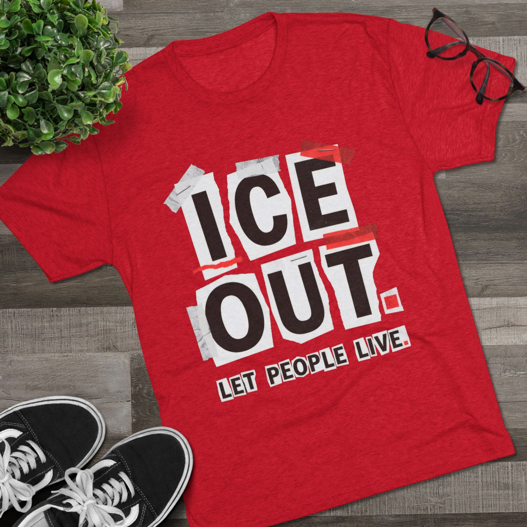 Ice Out Tee — "Let People Live" Graphic Crewneck