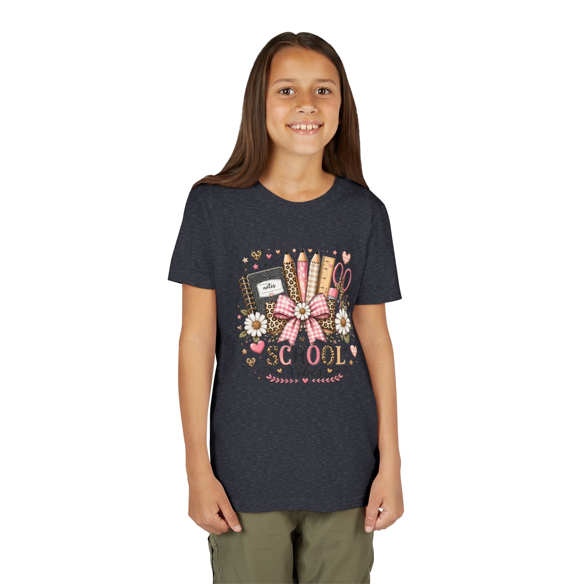 Youth Tee — "School Vibes" Back-to-School Graphic
