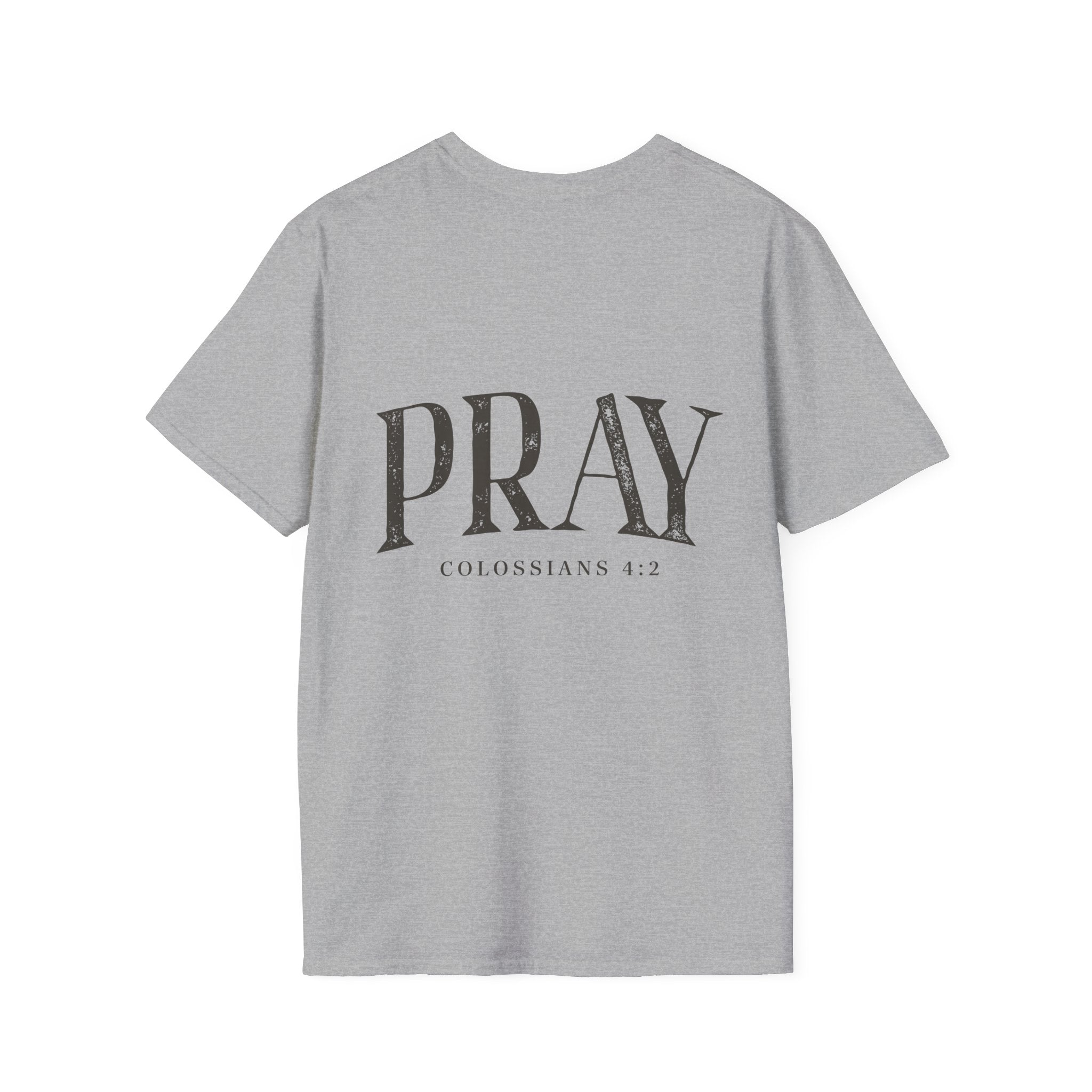 Virgin Mary Pray T-Shirt – Religious Catholic Tee with Colossians 4:2