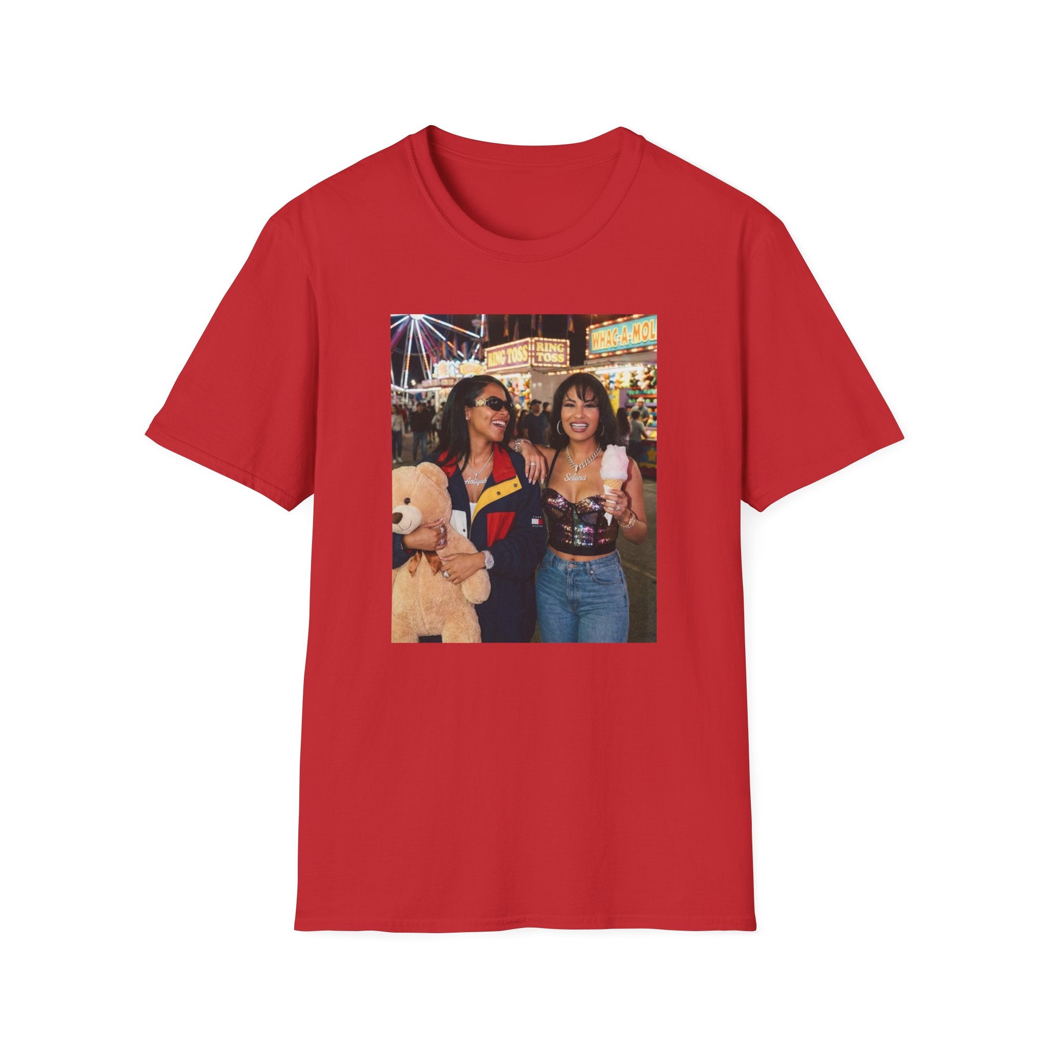 Photo Carnival T‑Shirt — Retro Fair Friends Tee (Cotton Graphic)