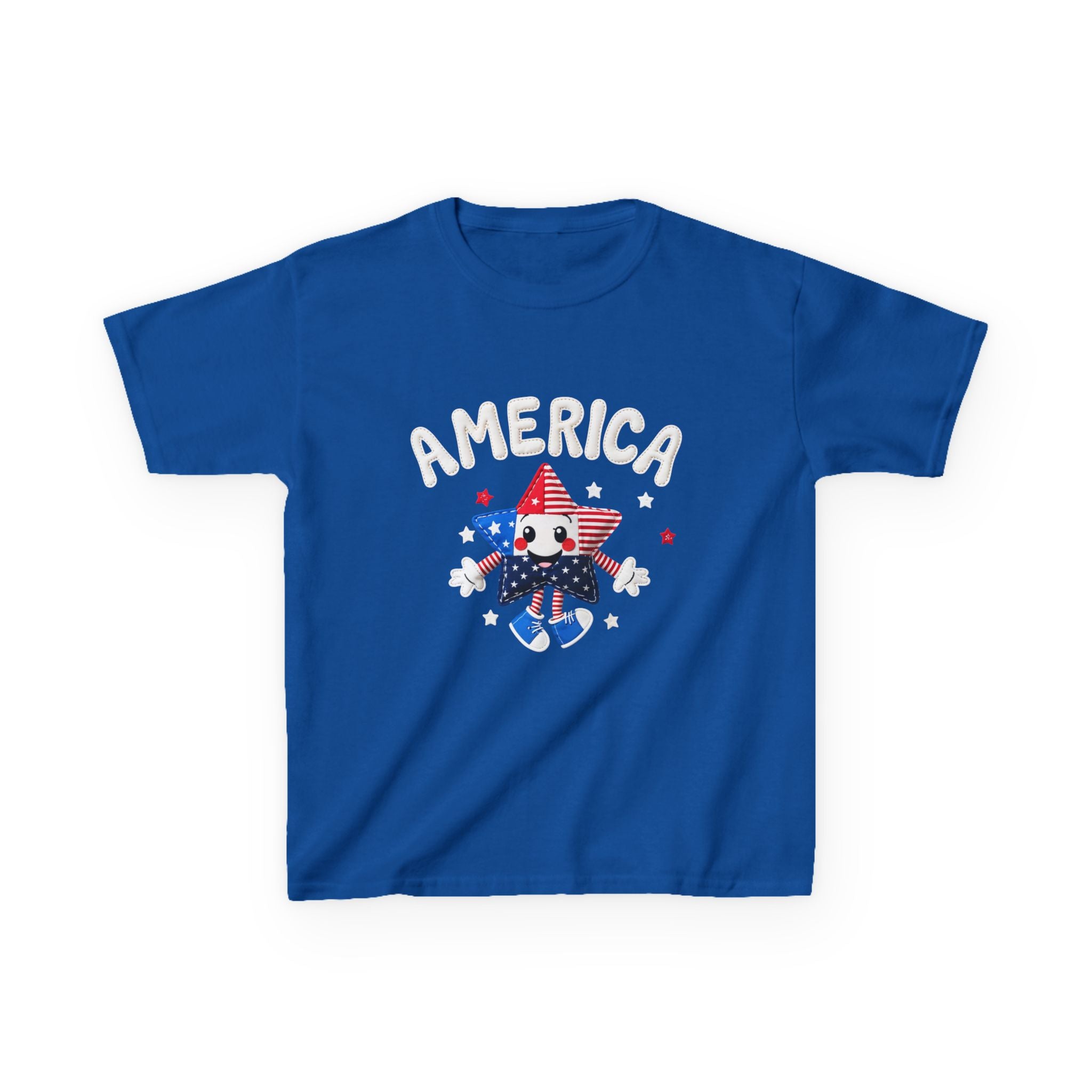 Kids Tee - Cute Patriotic Star 'America' Fourth of July Shirt