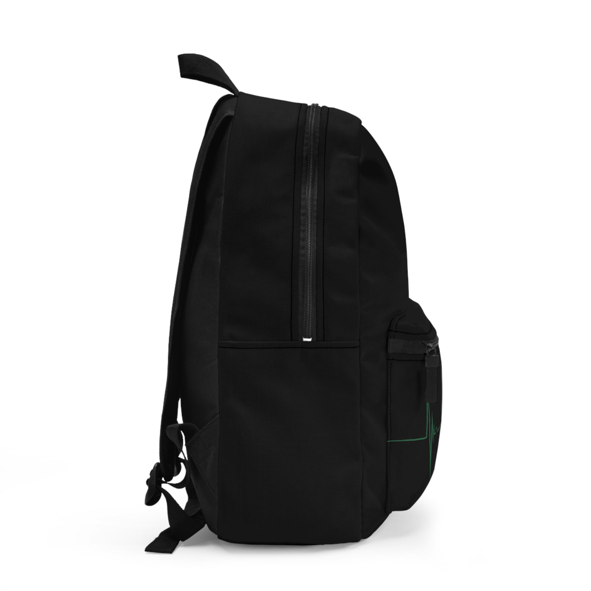 Mexican Flag Heartbeat Backpack — Mexico Eagle Emblem Travel Bag