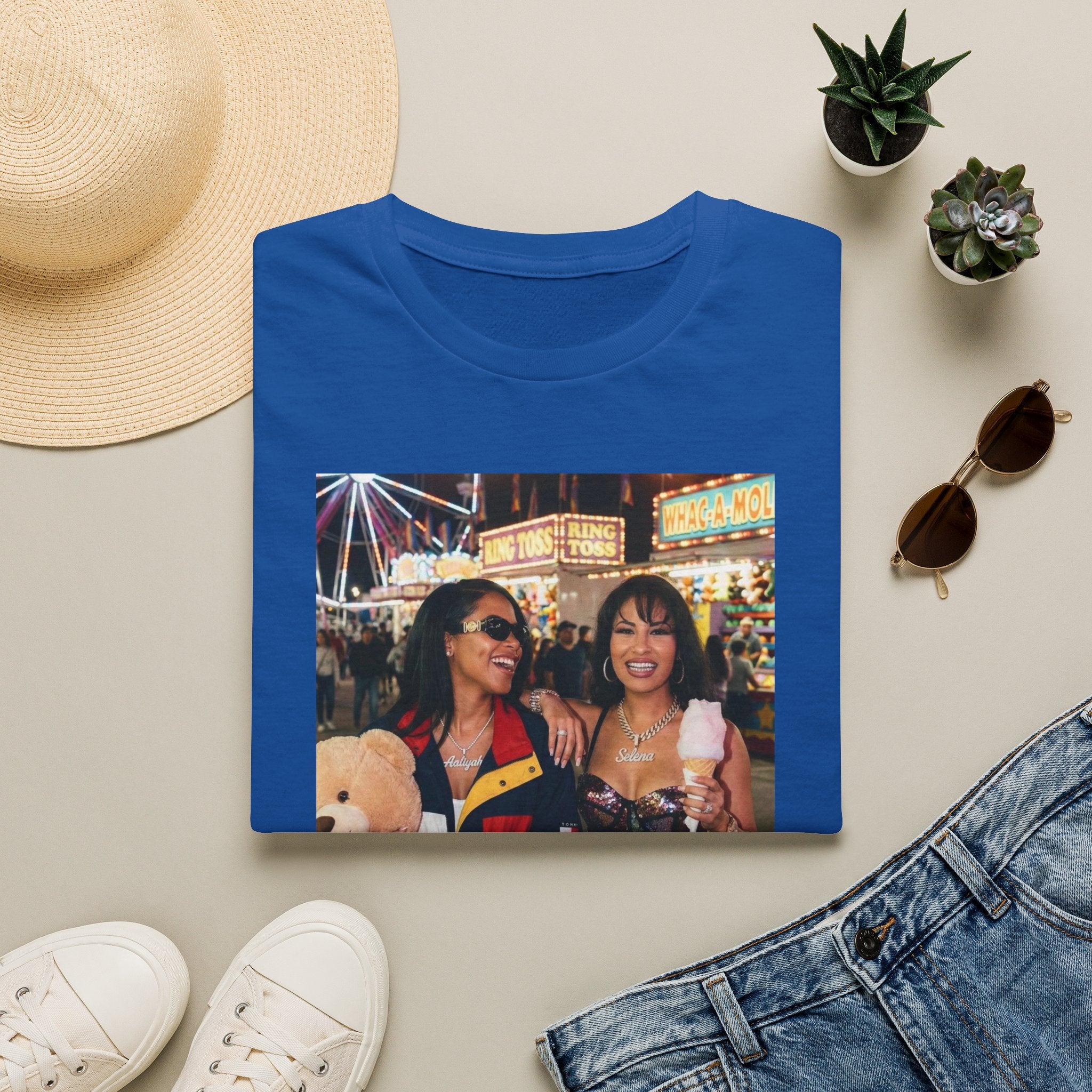 Photo Carnival T‑Shirt — Retro Fair Friends Tee (Cotton Graphic)