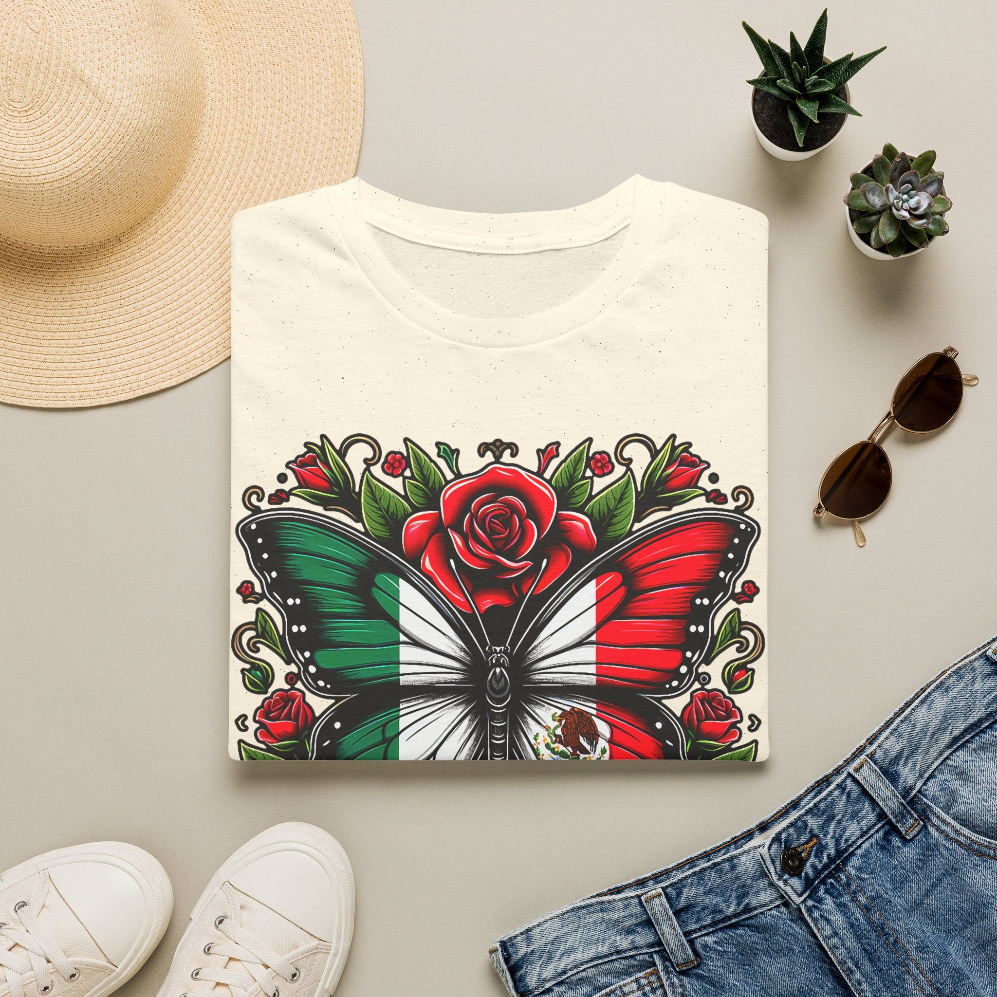 Mexican Flag Butterfly T-Shirt — Rose & Eagle Graphic Tee