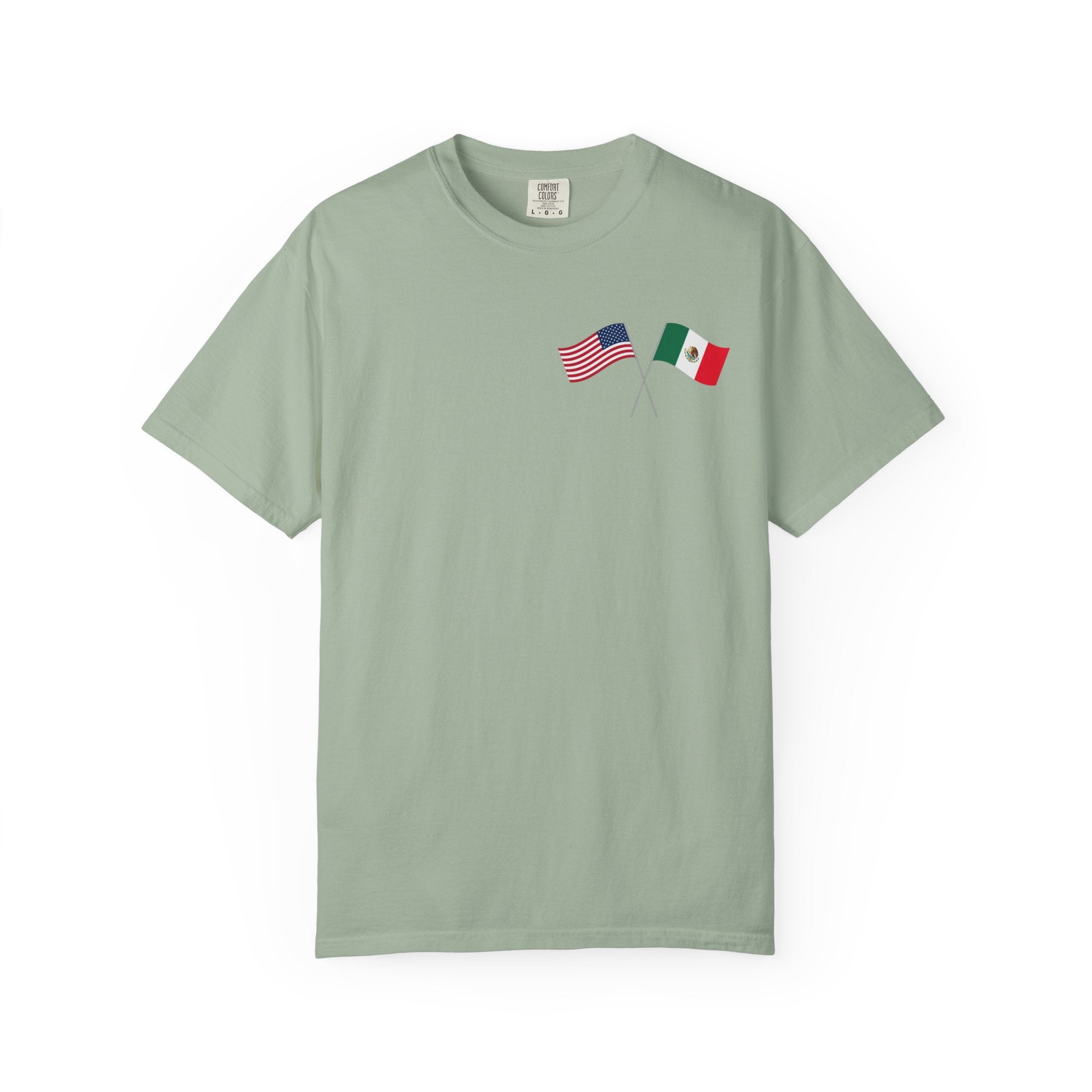Rose Bouquet T-Shirt — Vintage Red & Blue Floral Back Graphic
