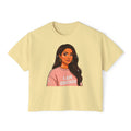 I Am Enough Boxy Tee — Empowering Women's Graphic Cropped T-Shirt