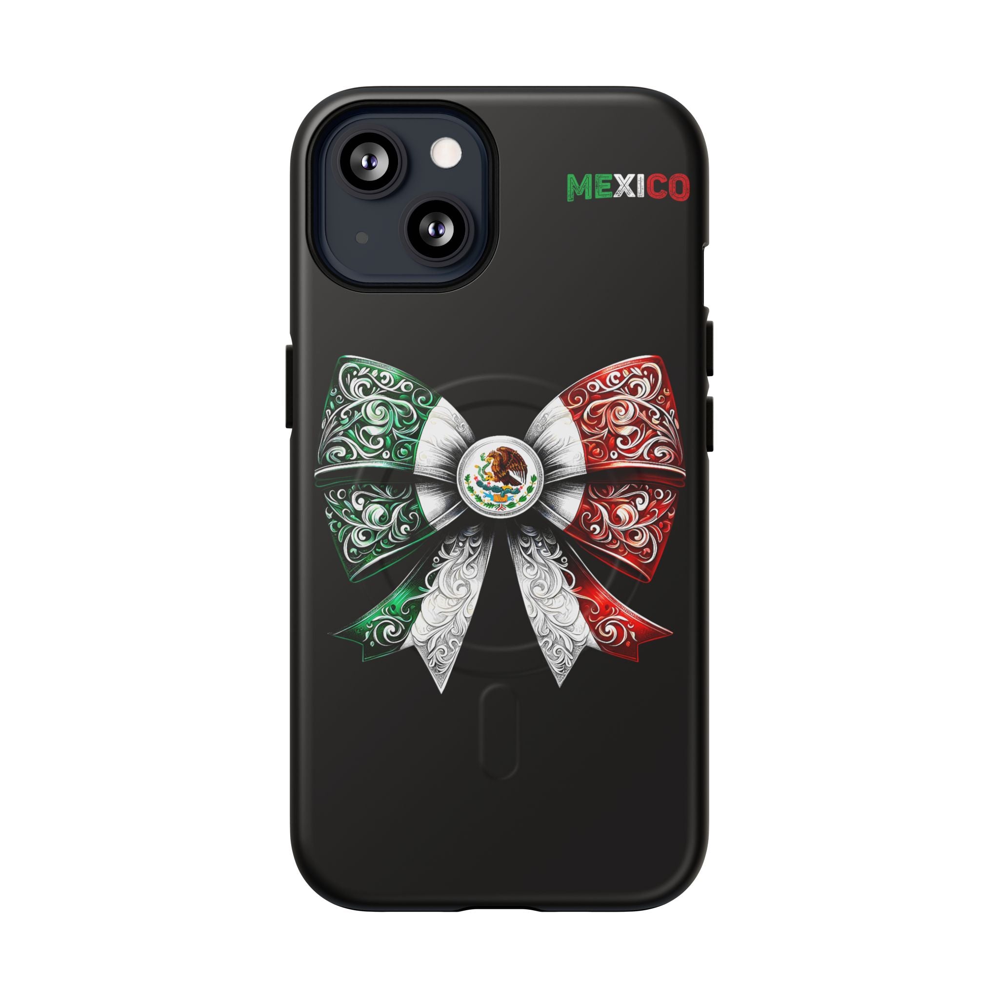 Mexican Flag Bow Tough Magnetic Phone Case — Patriotic Mexico iPhone Cover