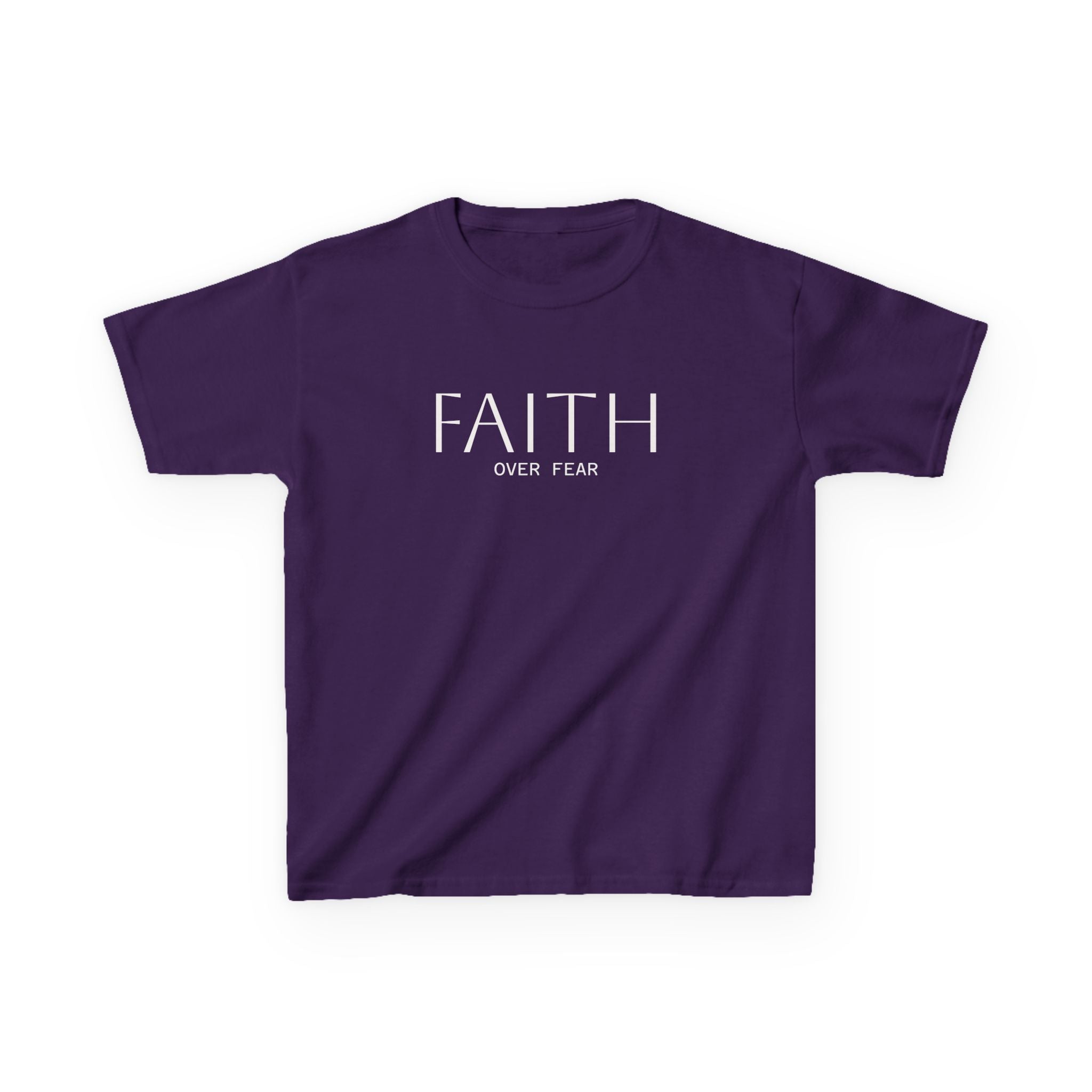 Faith Over Fear Kids Tee | Inspirational Christian Youth Shirt