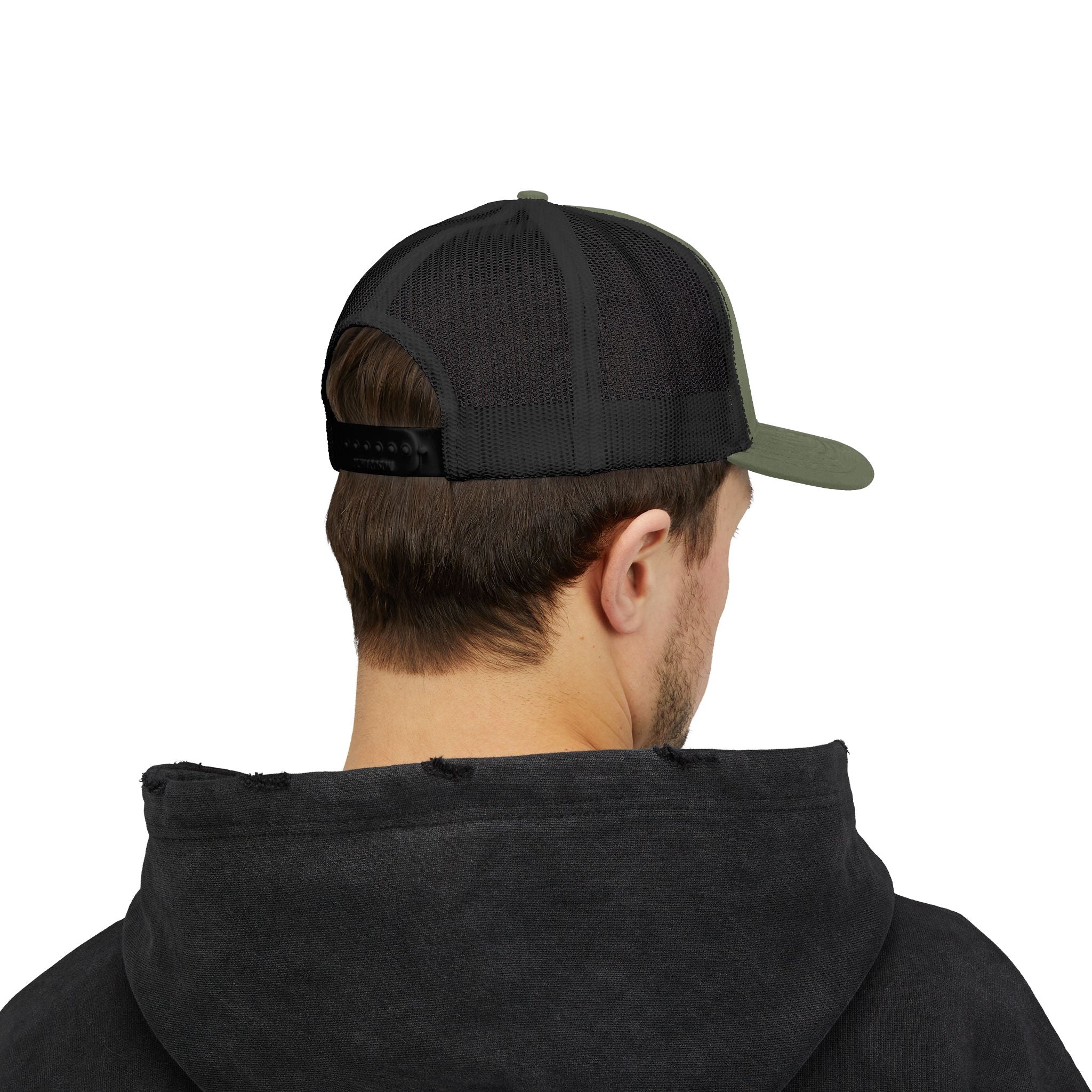 Embroidered Red Rose Trucker Cap