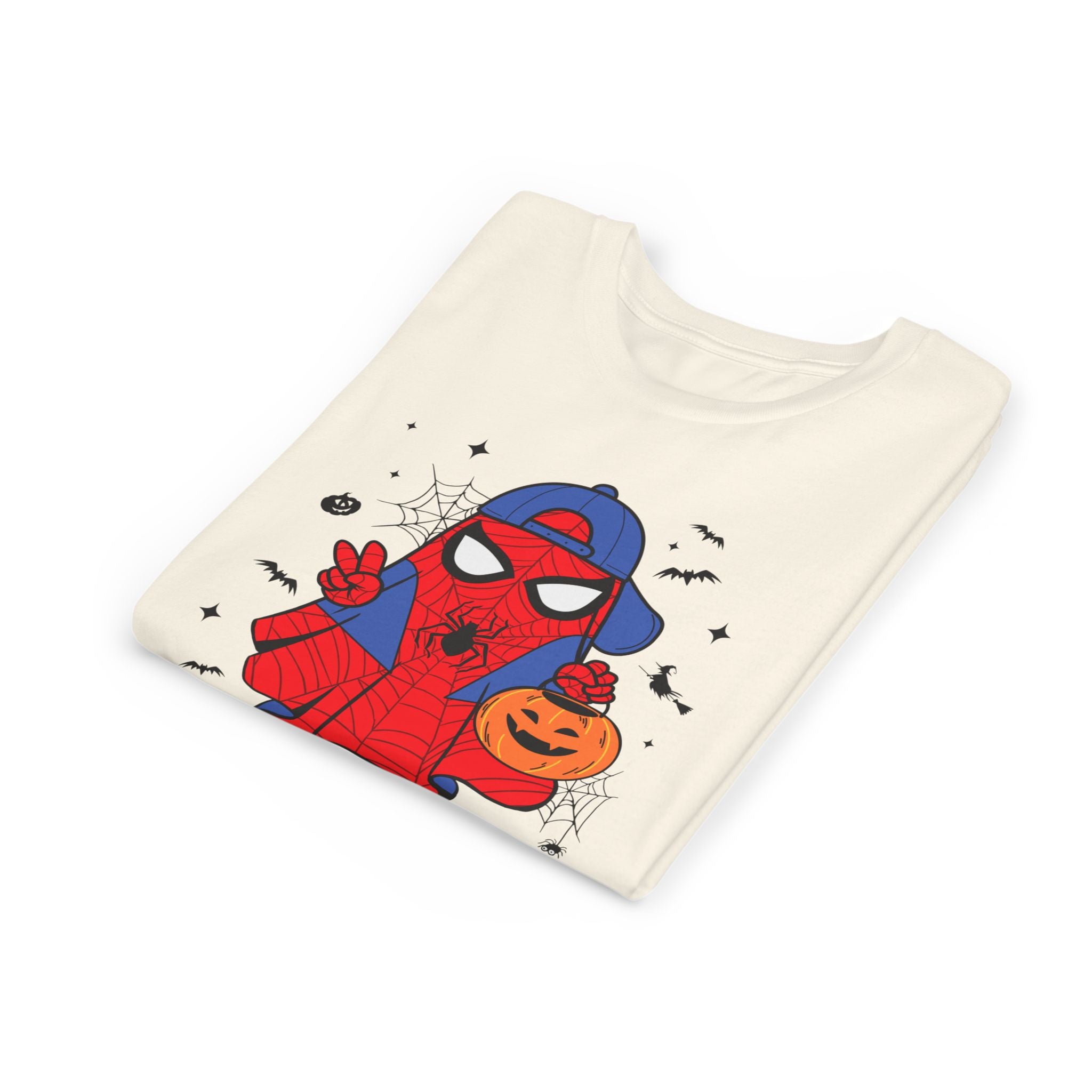 Kids Halloween Spider Superhero Tee – Cute Trick-or-Treat Pumpkin Design