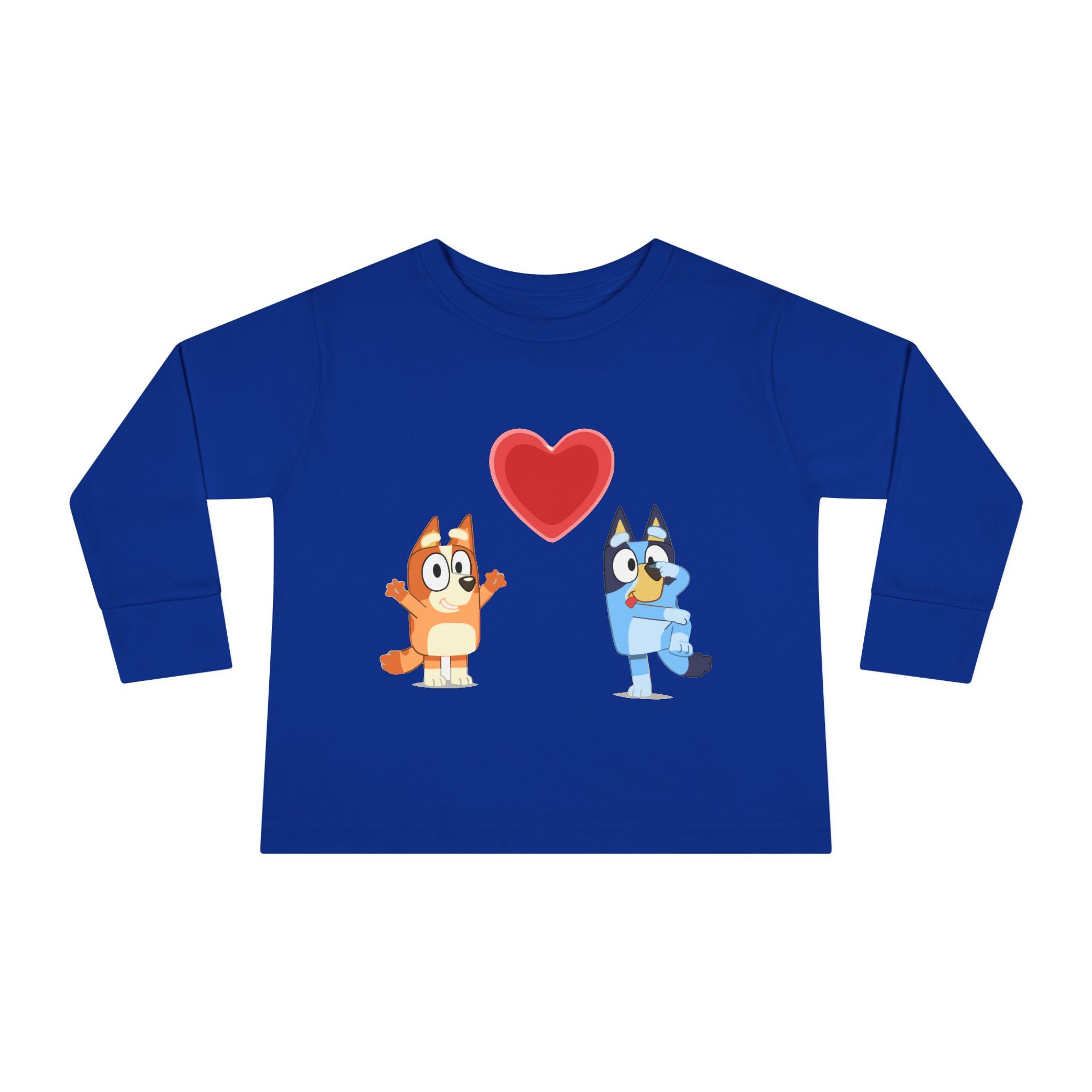 Bluey & Bingo Heart Toddler Long Sleeve Tee