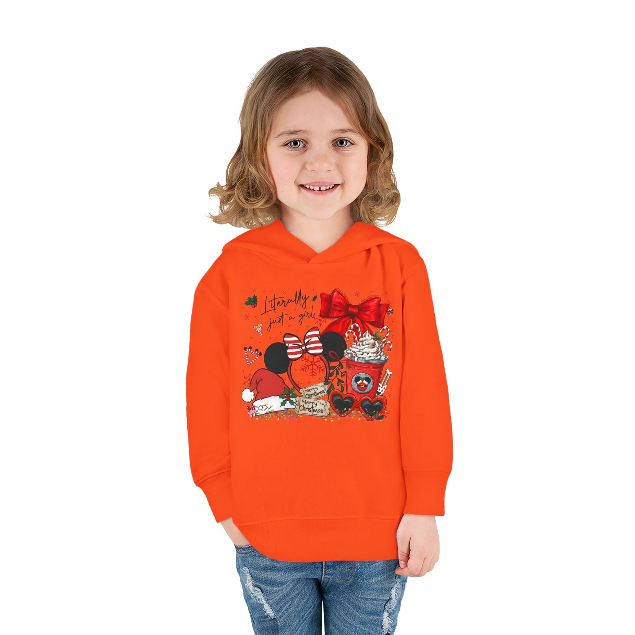 Toddler Hoodie - Christmas Minnie Gift Set Graphic ("Holidays just for me")