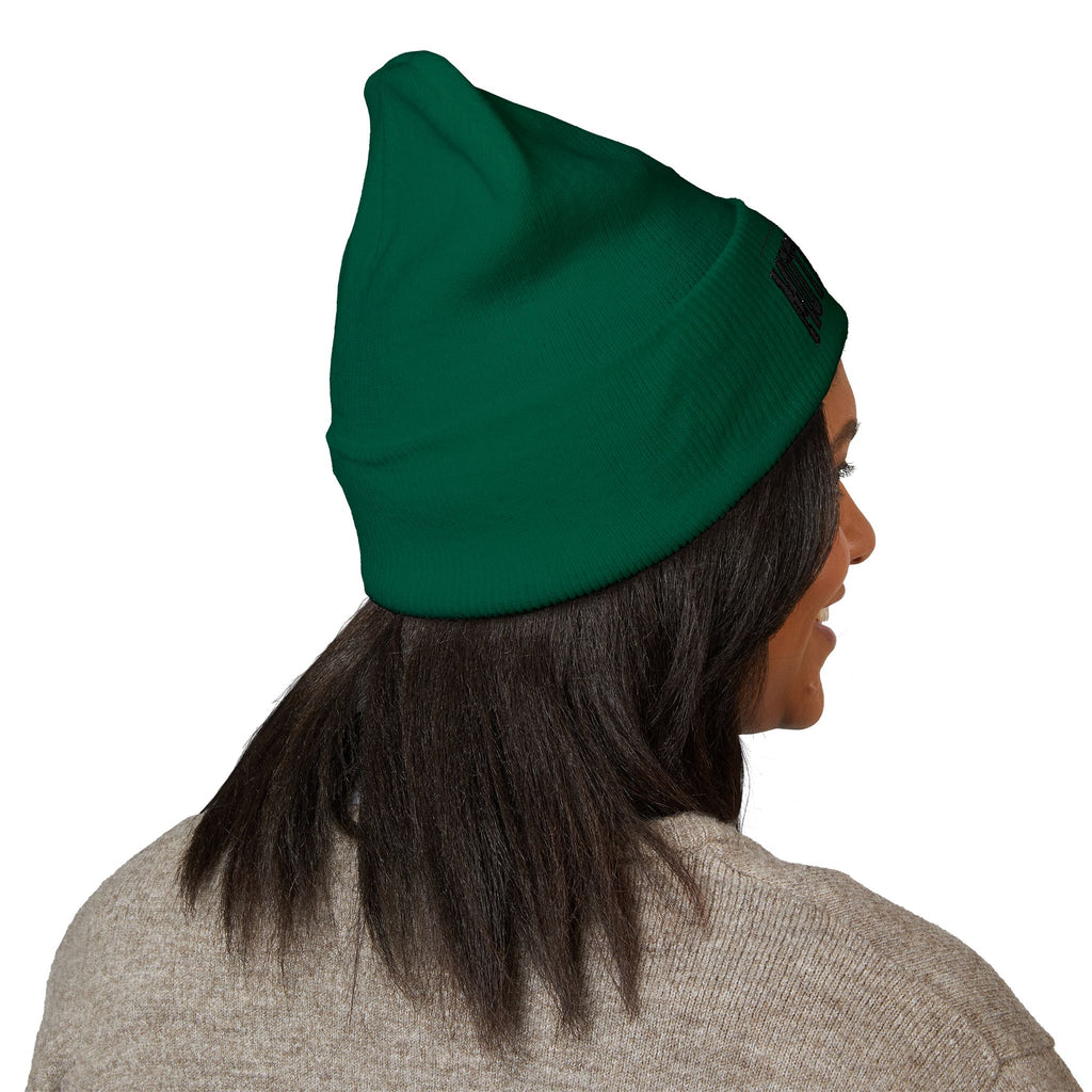 Motherhood Embroidered Cuffed Beanie — 'Ain't No Hood Like Motherhood' Cozy Knit Hat