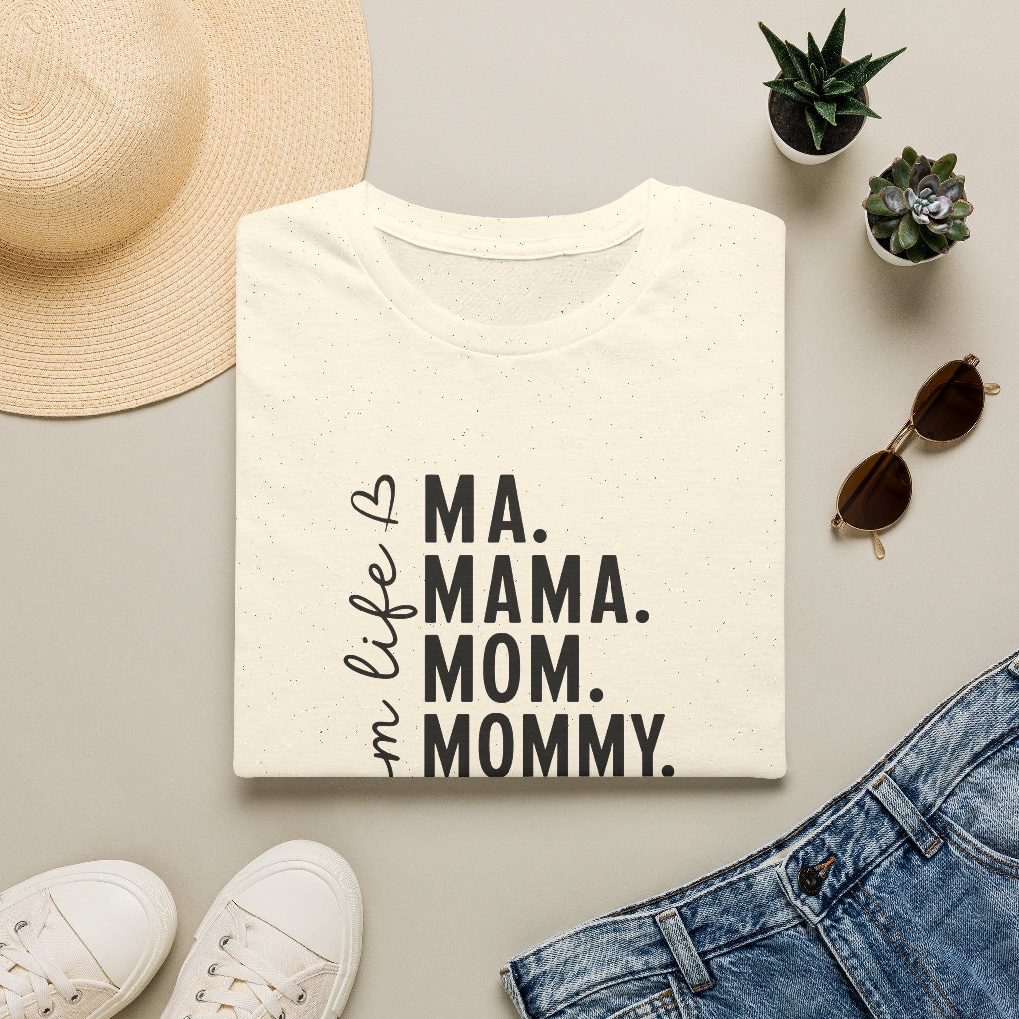 Mom Life T‑Shirt — Ma. Mama. Mom. Mommy. Graphic Tee