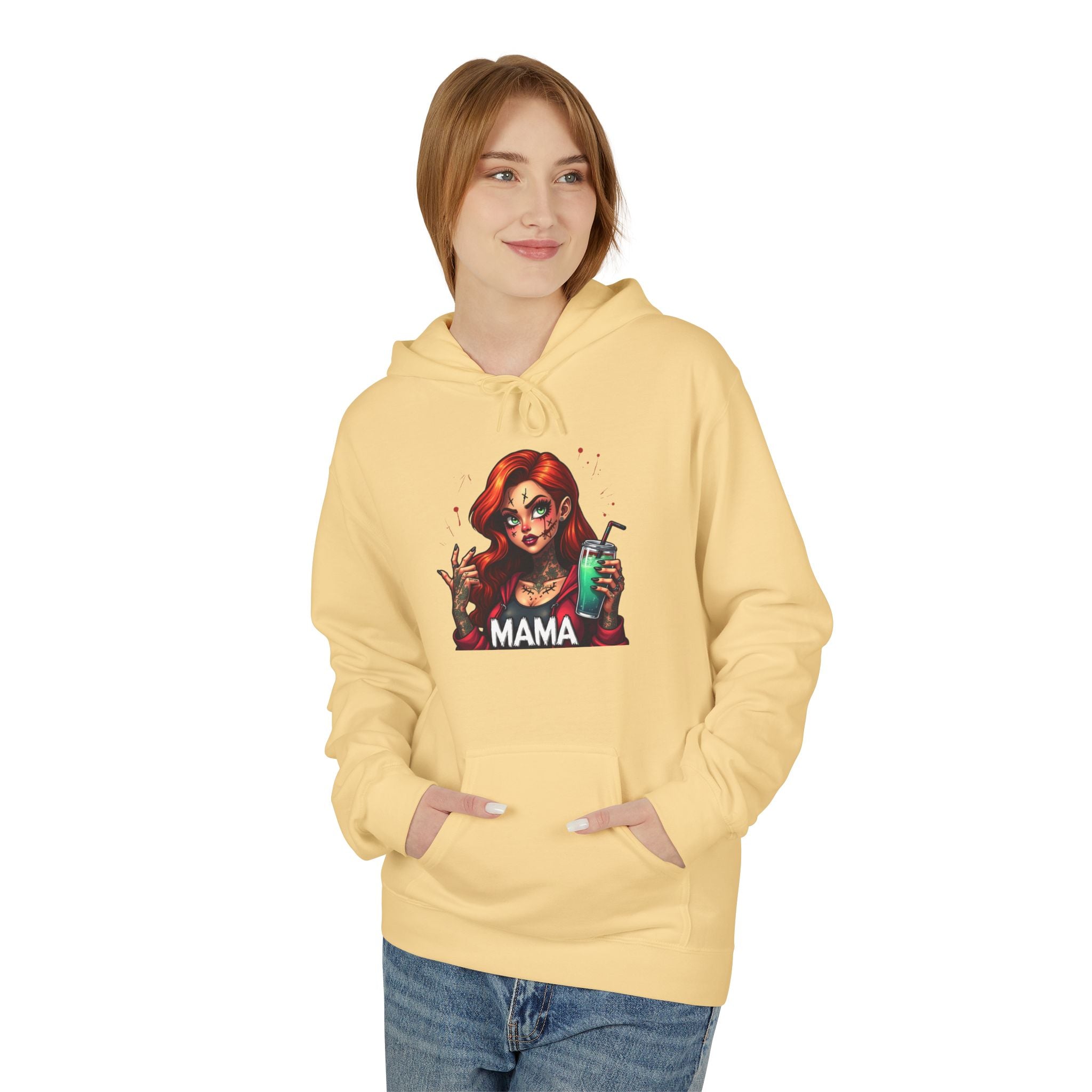 Mama Witch Hoodie — Spooky Retro Mom Graphic Pullover