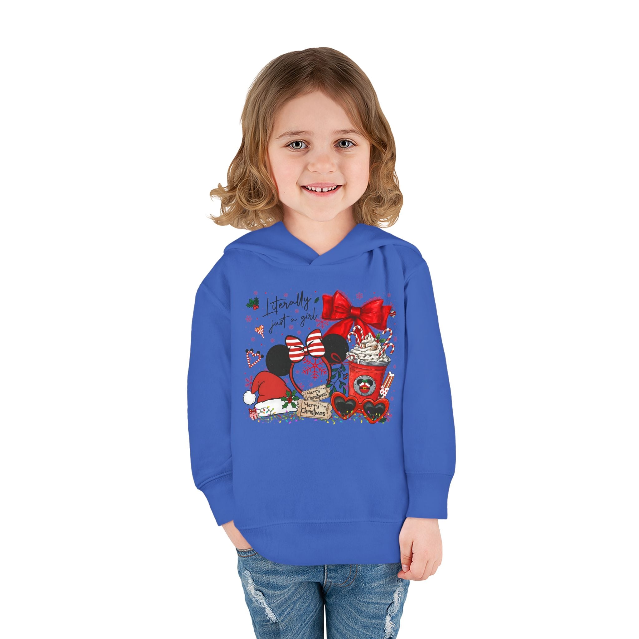 Toddler Hoodie - Christmas Minnie Gift Set Graphic ("Holidays just for me")