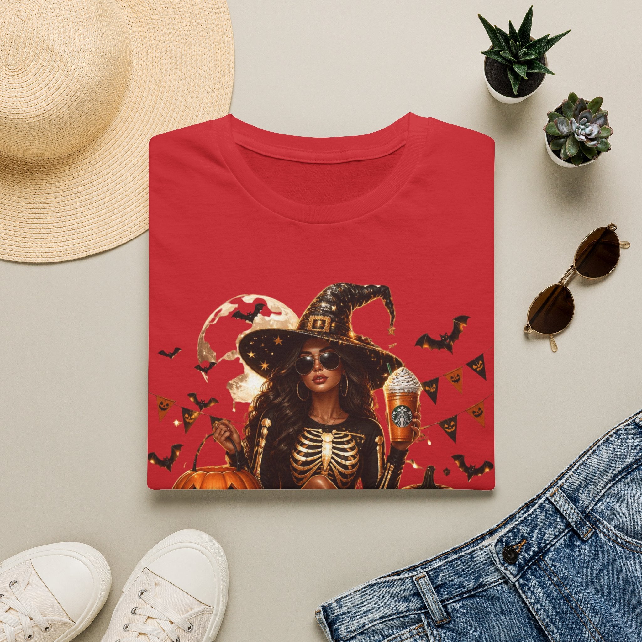Halloween Witch T-Shirt — "And Just Here in the Boo" Graphic Tee
