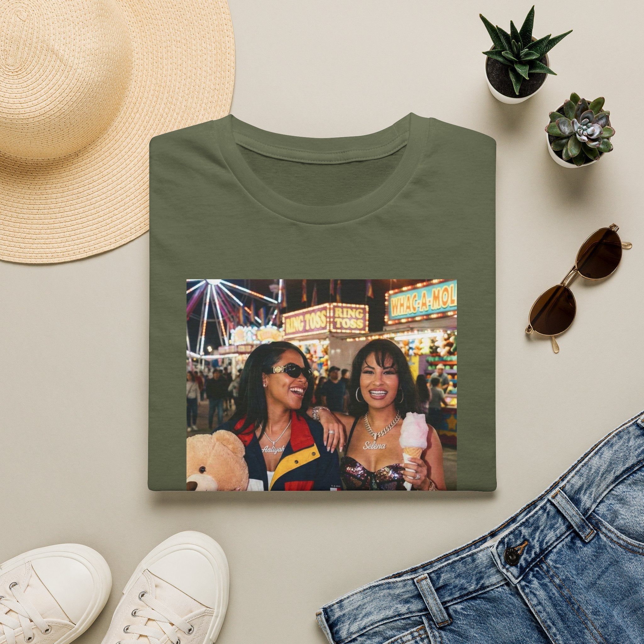 Photo Carnival T‑Shirt — Retro Fair Friends Tee (Cotton Graphic)