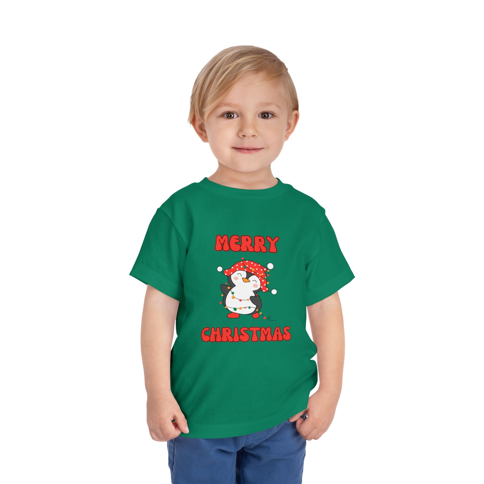 Merry Christmas Penguin Toddler Tee