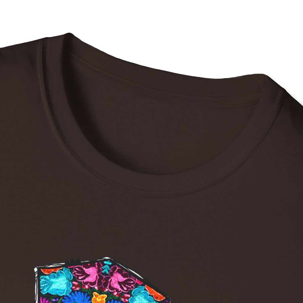 Our Lady of Guadalupe Cross T-Shirt | Religious Mexican Folk Art
