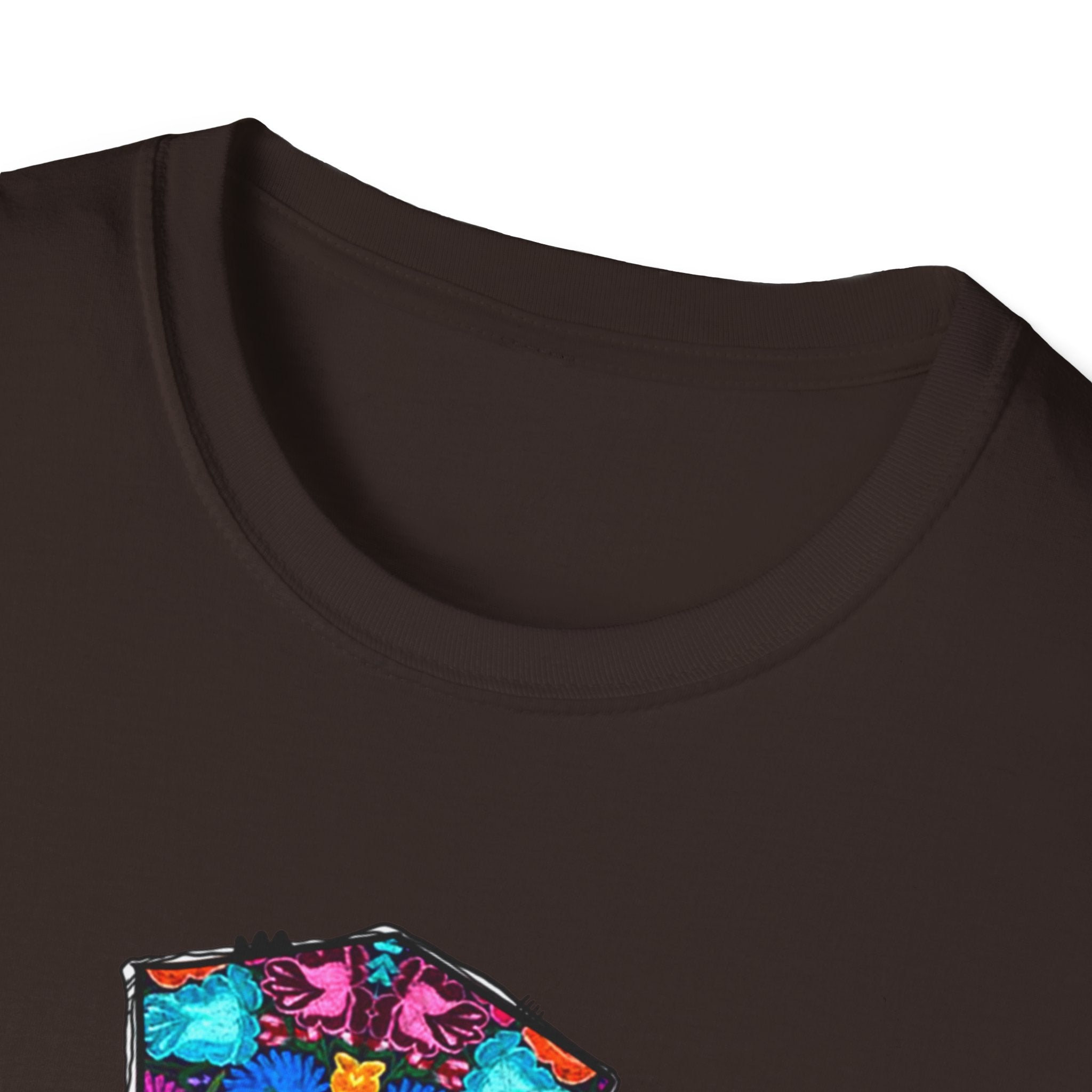 Our Lady of Guadalupe Cross T-Shirt | Religious Mexican Folk Art