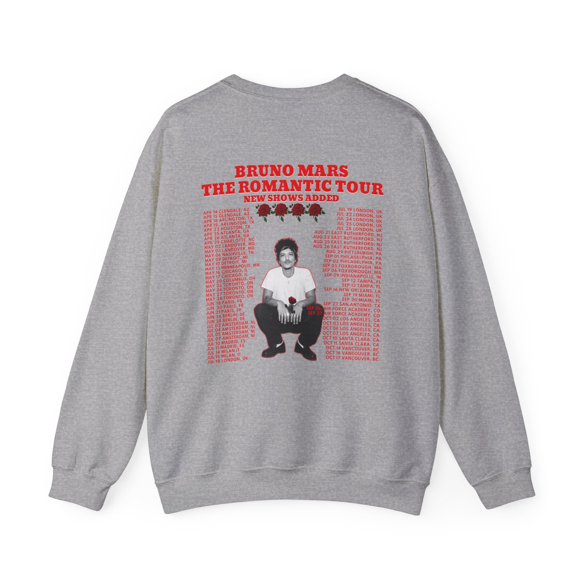 Tour Crewneck Sweatshirt — The Romantic Tour Graphic