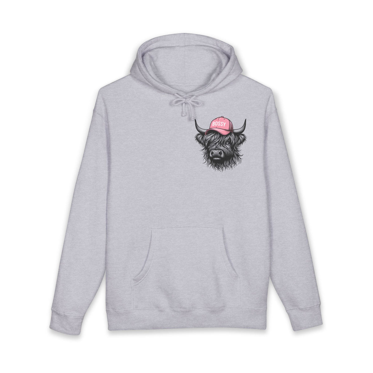 Bossy Heffa Hoodie — "I’m Her Heffa Just Ask Me" Highland Cow Pullover