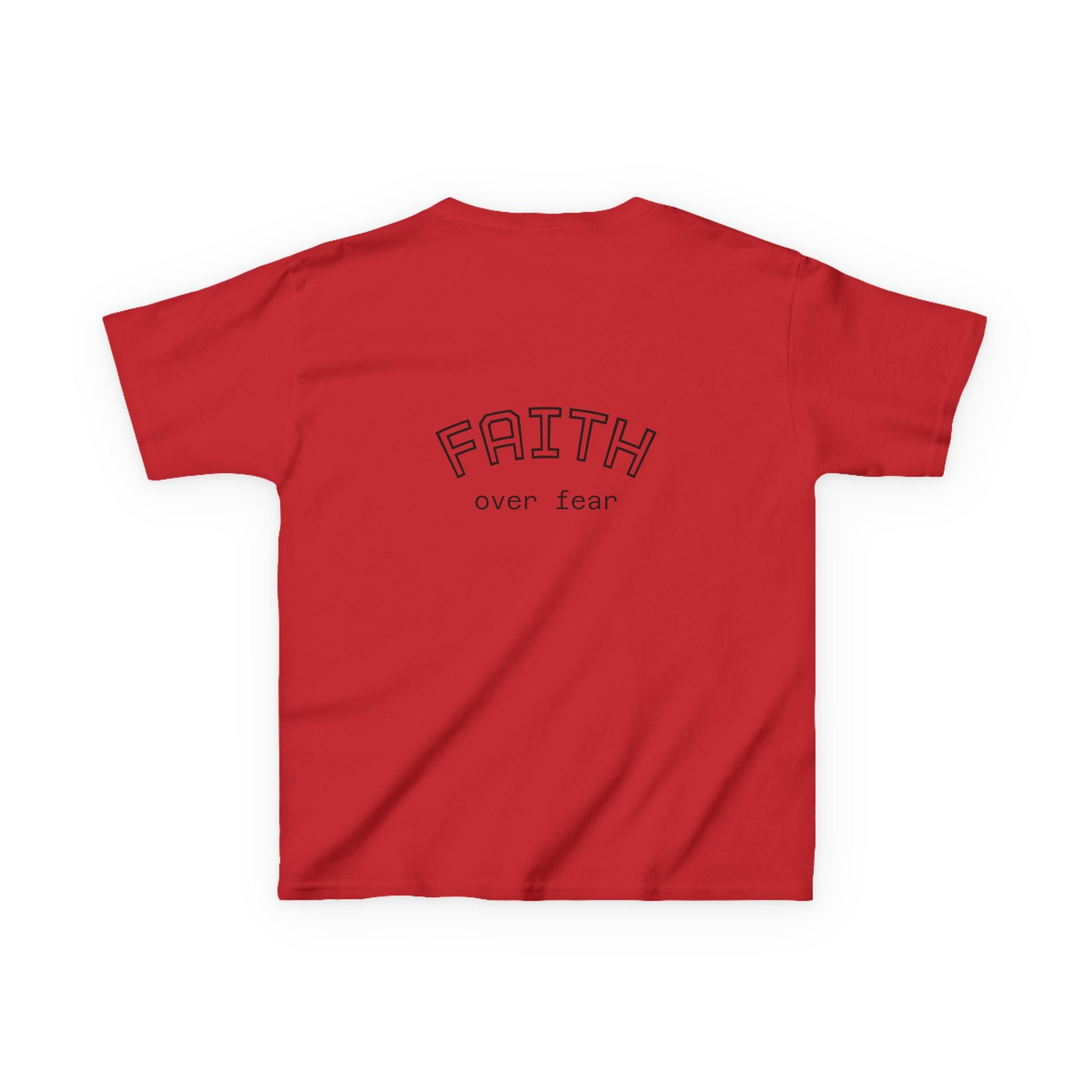 Faith Over Fear Kids T-Shirt | Christian Typography Tee