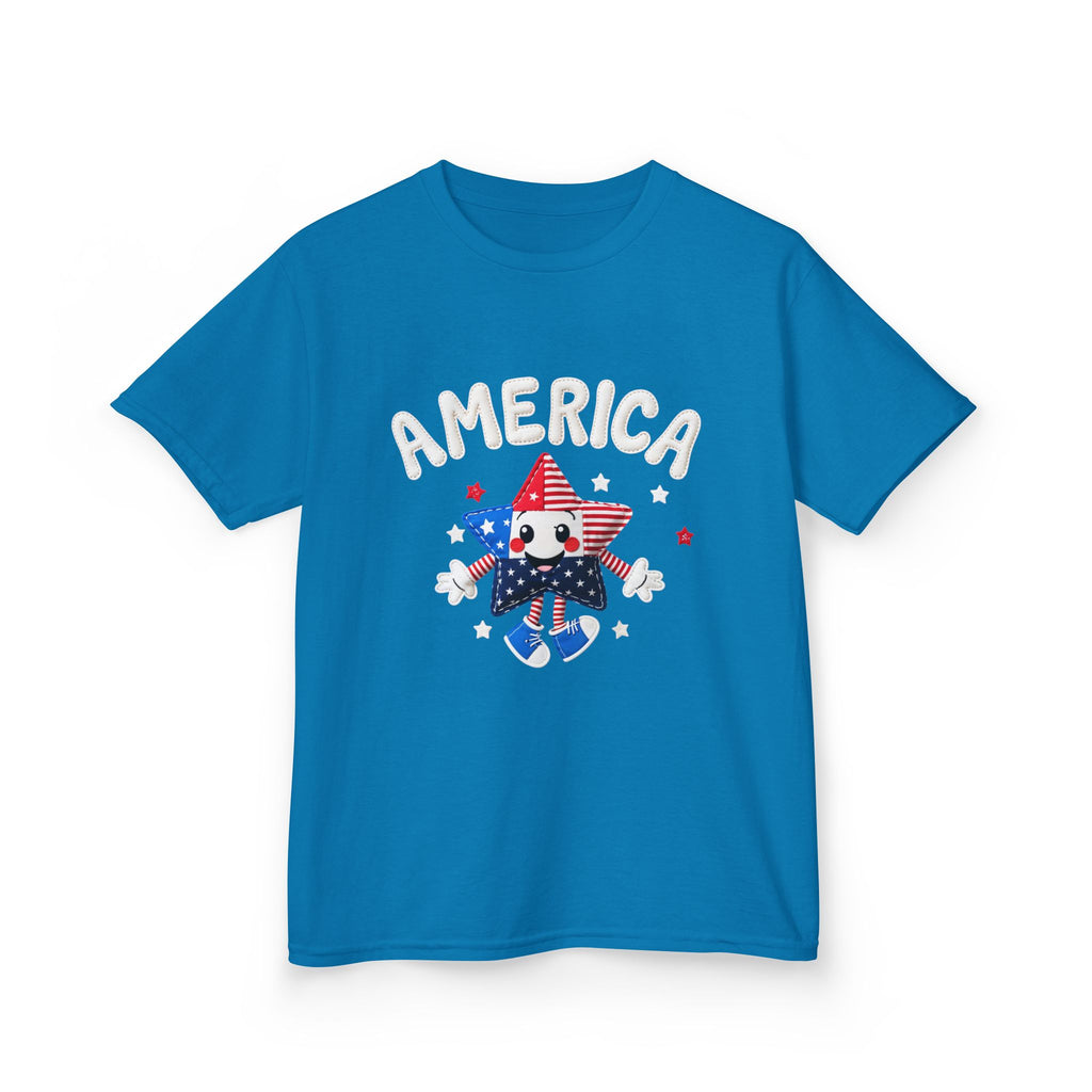 Kids Tee - Cute Patriotic Star 'America' Fourth of July Shirt