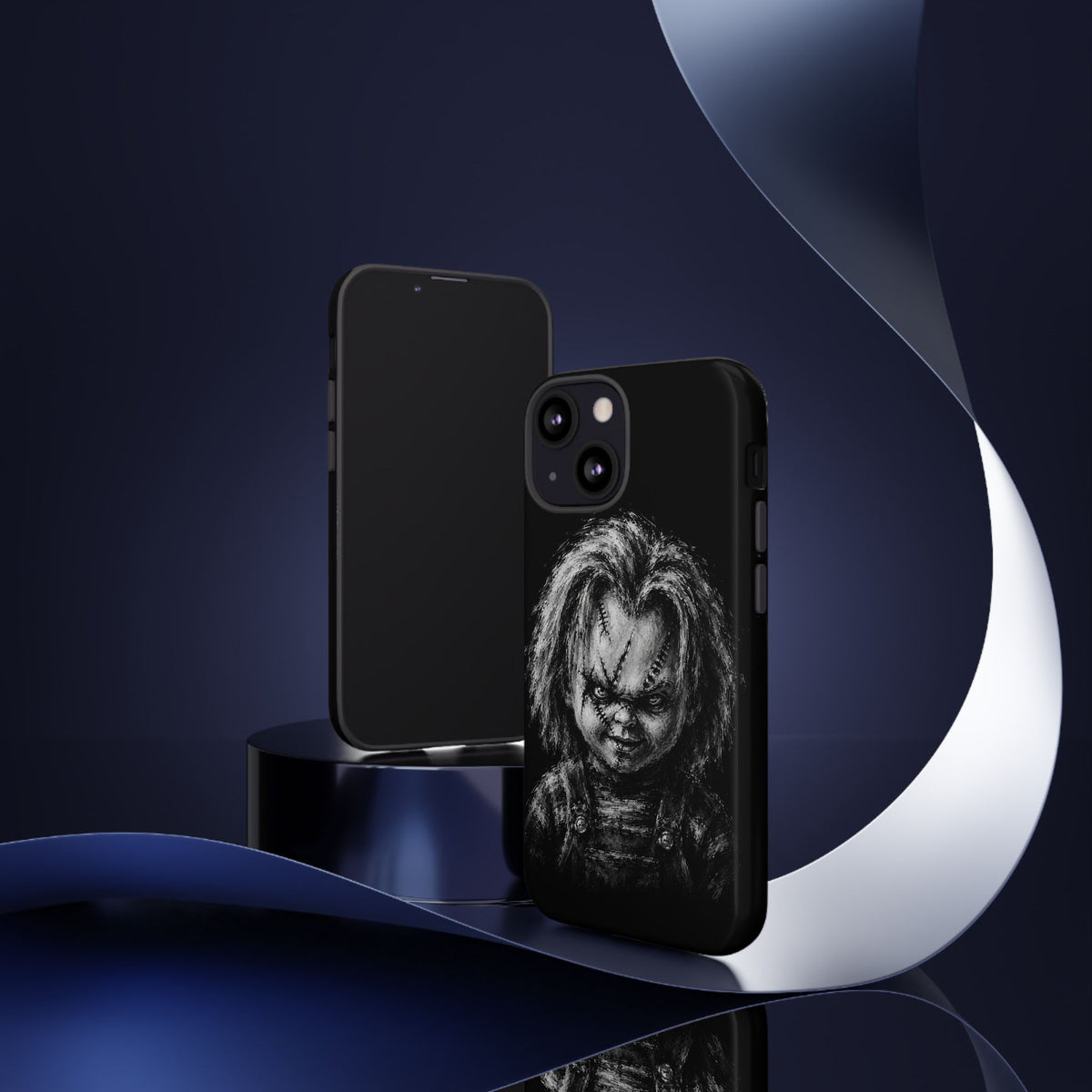 Horror Doll Phone Case - Chucky-Inspired Creepy Portrait Tough Case