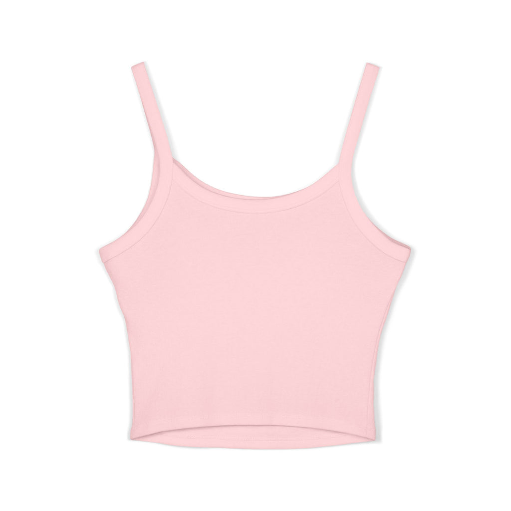 Mini Leopard Print Crop Tank Top — Women's Spaghetti Strap Graphic