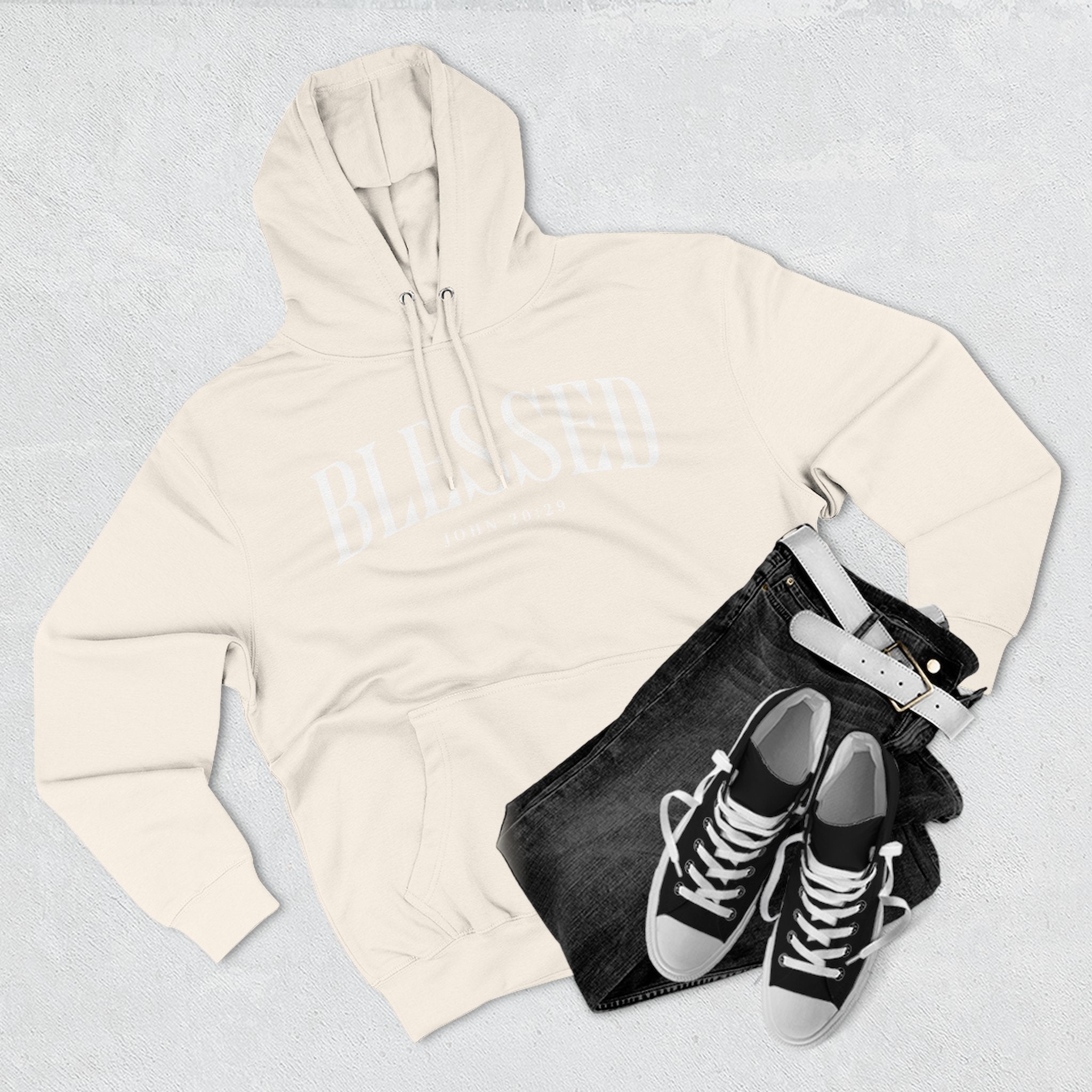 Blessed Fleece Hoodie — Cozy "BLESSED" Pullover for Faith & Everyday Comfort