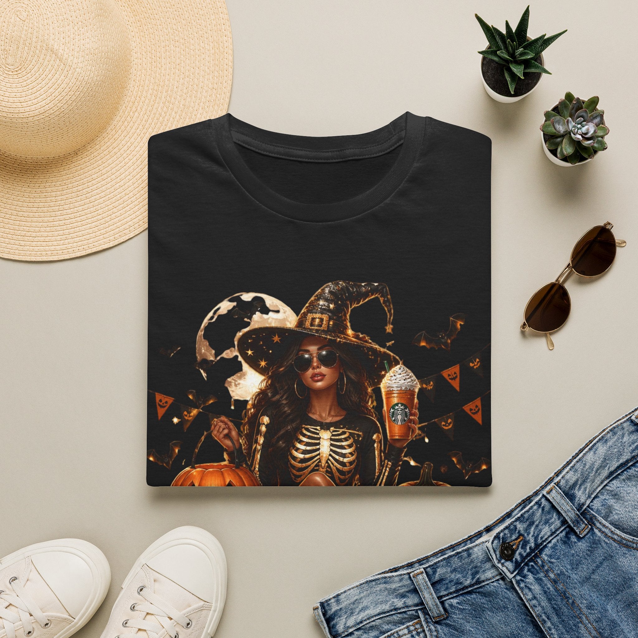 Halloween Witch T-Shirt — "And Just Here in the Boo" Graphic Tee